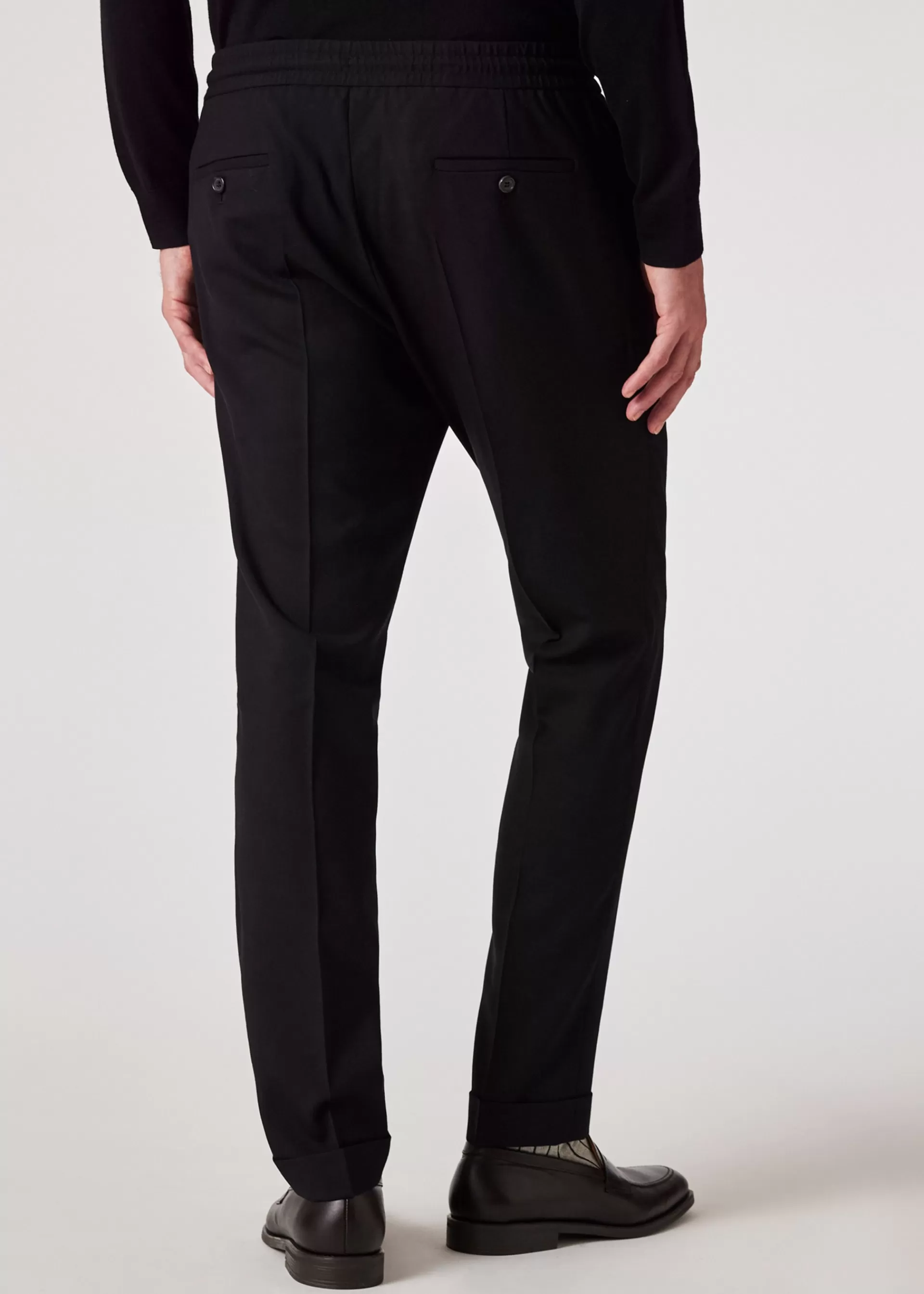 A Suit To Travel In - Men's Slim-Fit Drawstring-Waist Wool Pants>Paul Smith Store