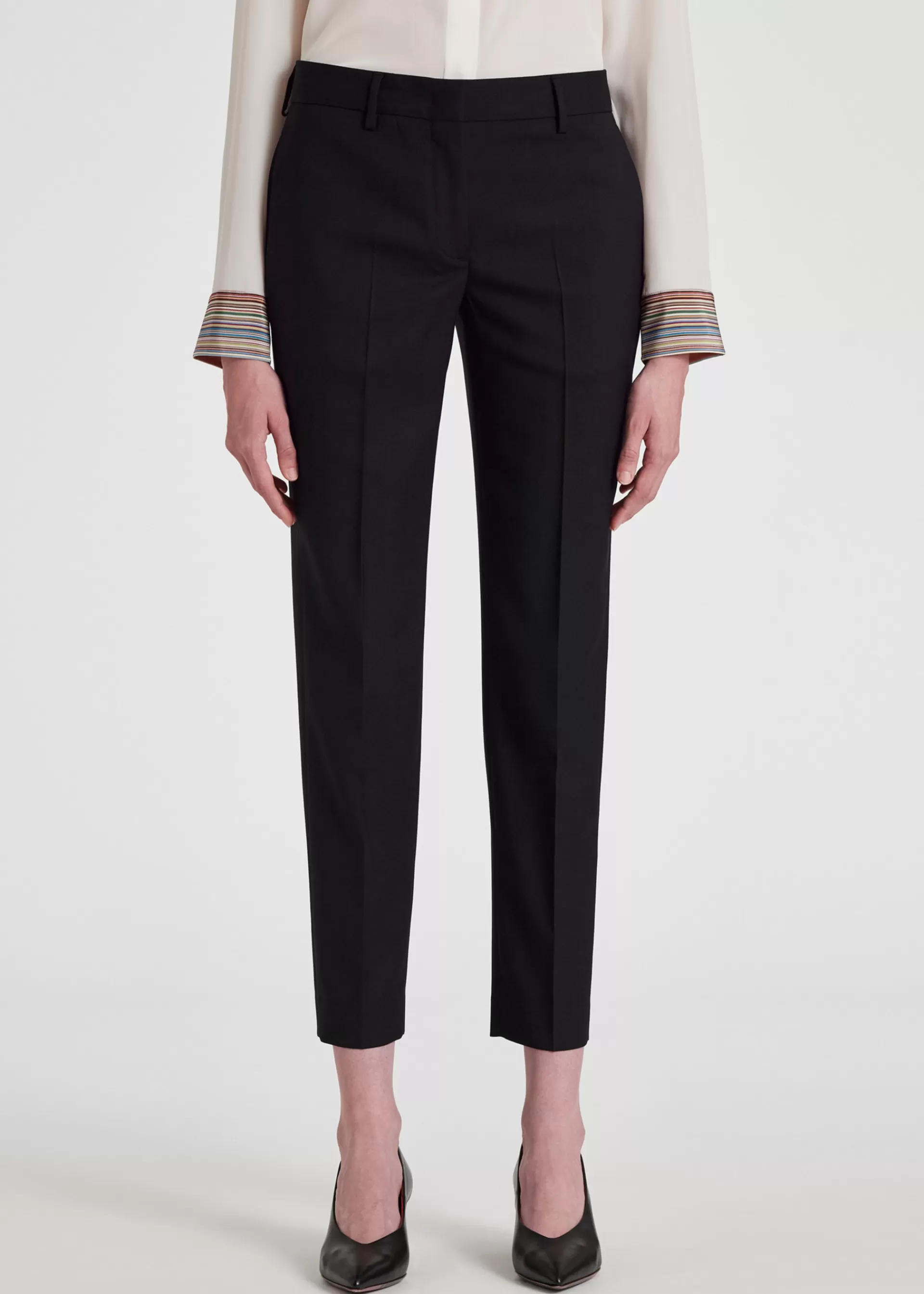 A Suit To Travel In - Women's Slim-Fit Wool Trousers>Paul Smith Clearance