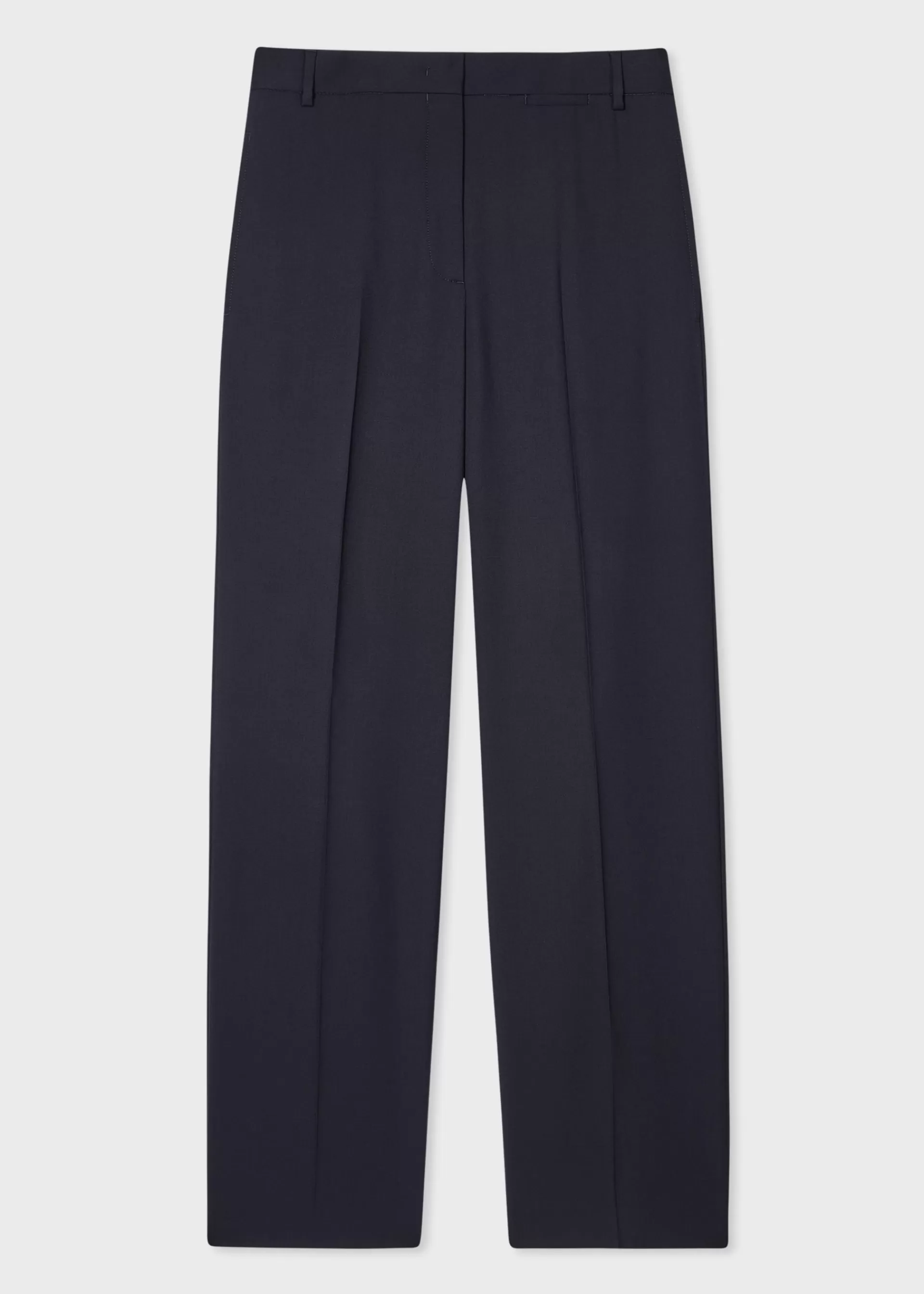 A Suit To Travel In - Women's Dark Straight-Leg Wool Trousers>Paul Smith Best Sale