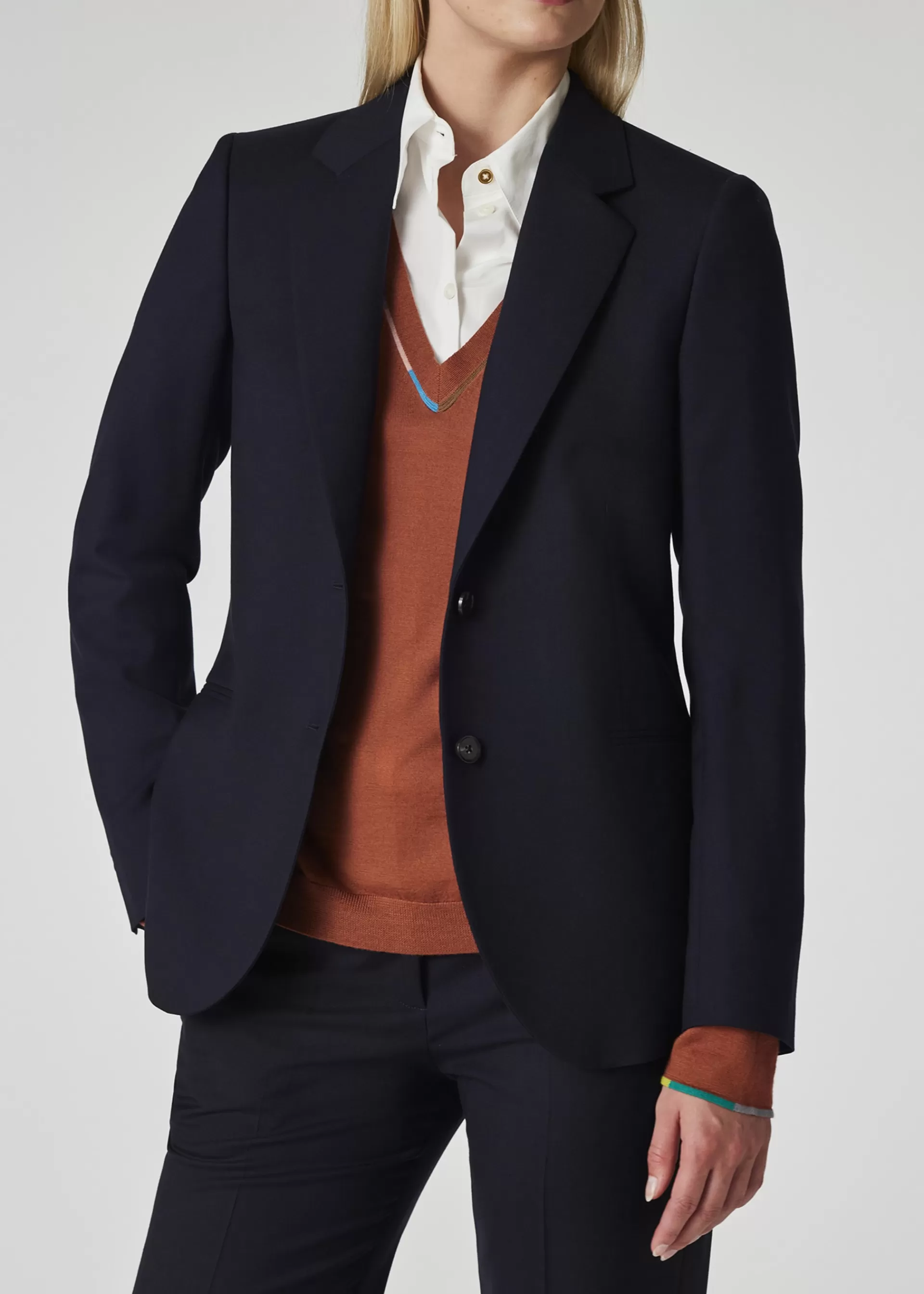 A Suit To Travel In - Women's Dark Two-Button Wool Blazer>Paul Smith Best