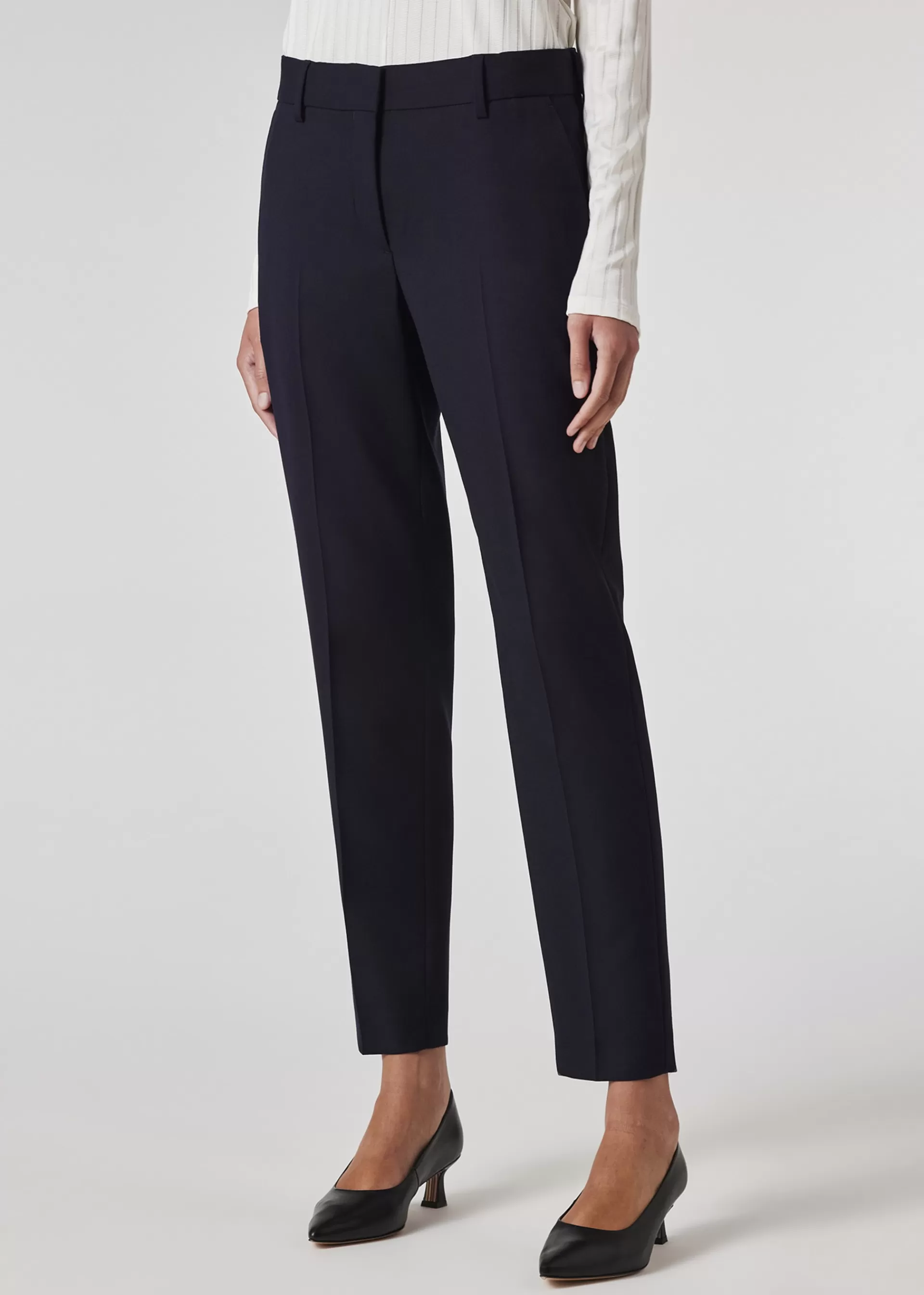 A Suit To Travel In - Women's Tapered-Fit Wool Pants>Paul Smith Best Sale