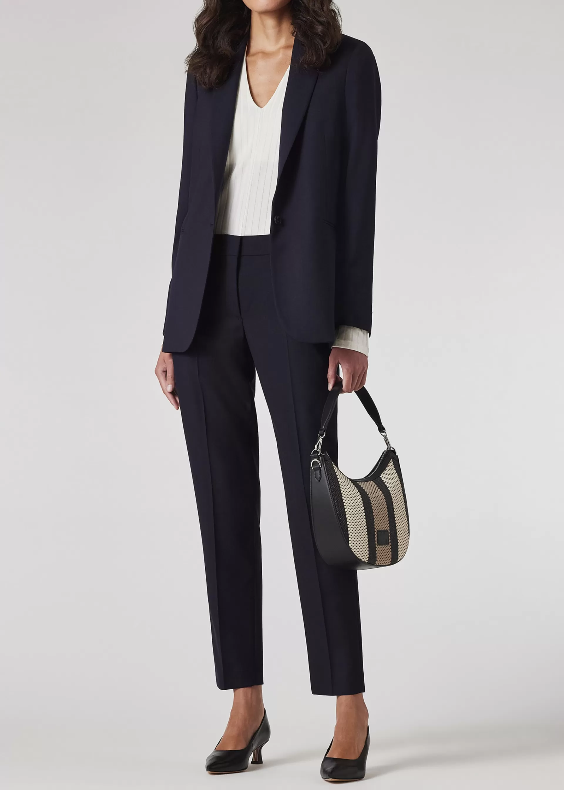 A Suit To Travel In - Women's Tapered-Fit Wool Pants>Paul Smith Best Sale