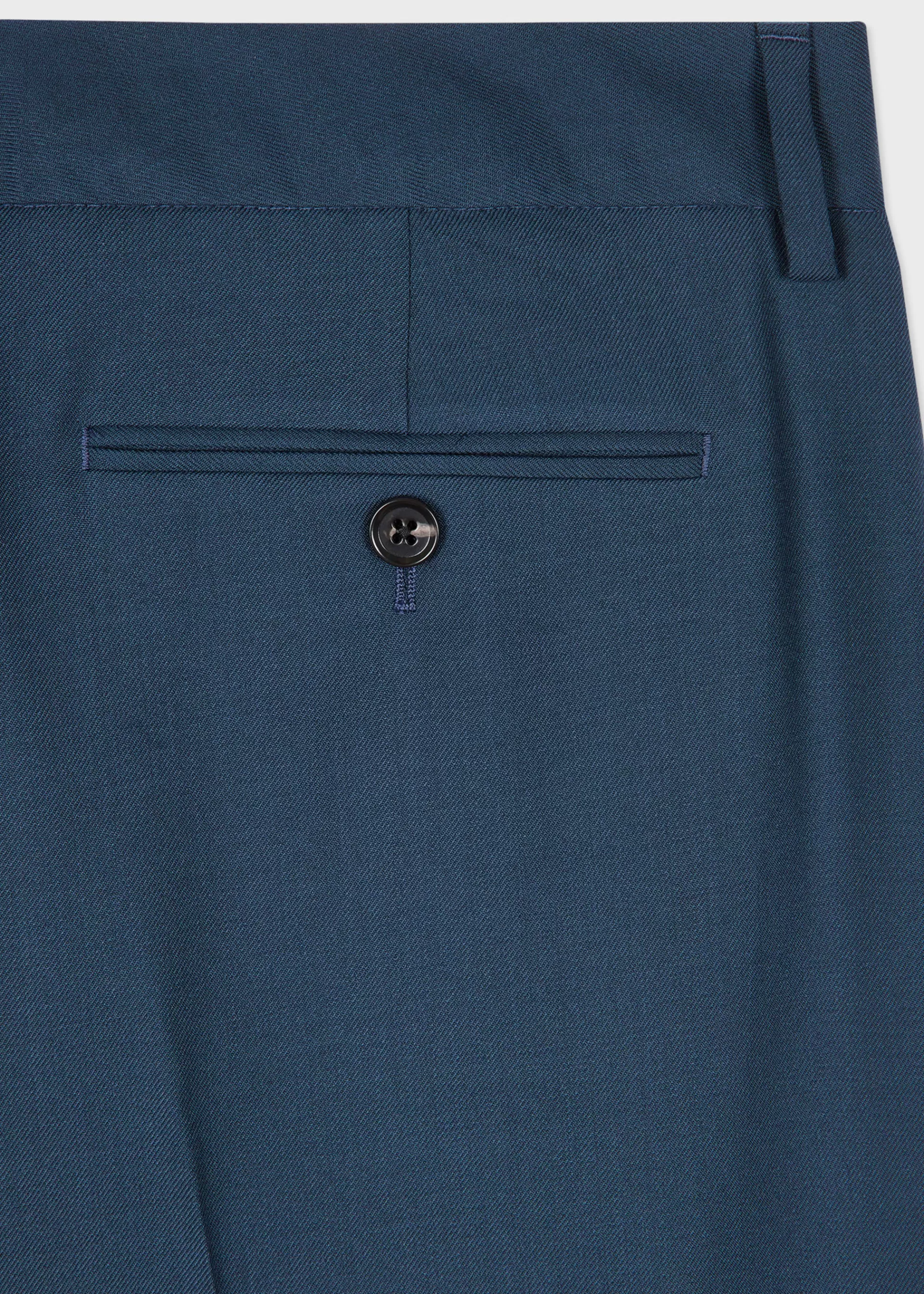 A Suit To Travel In - Women's Petrol Blue Slim-Fit Wool Trousers>Paul Smith Cheap