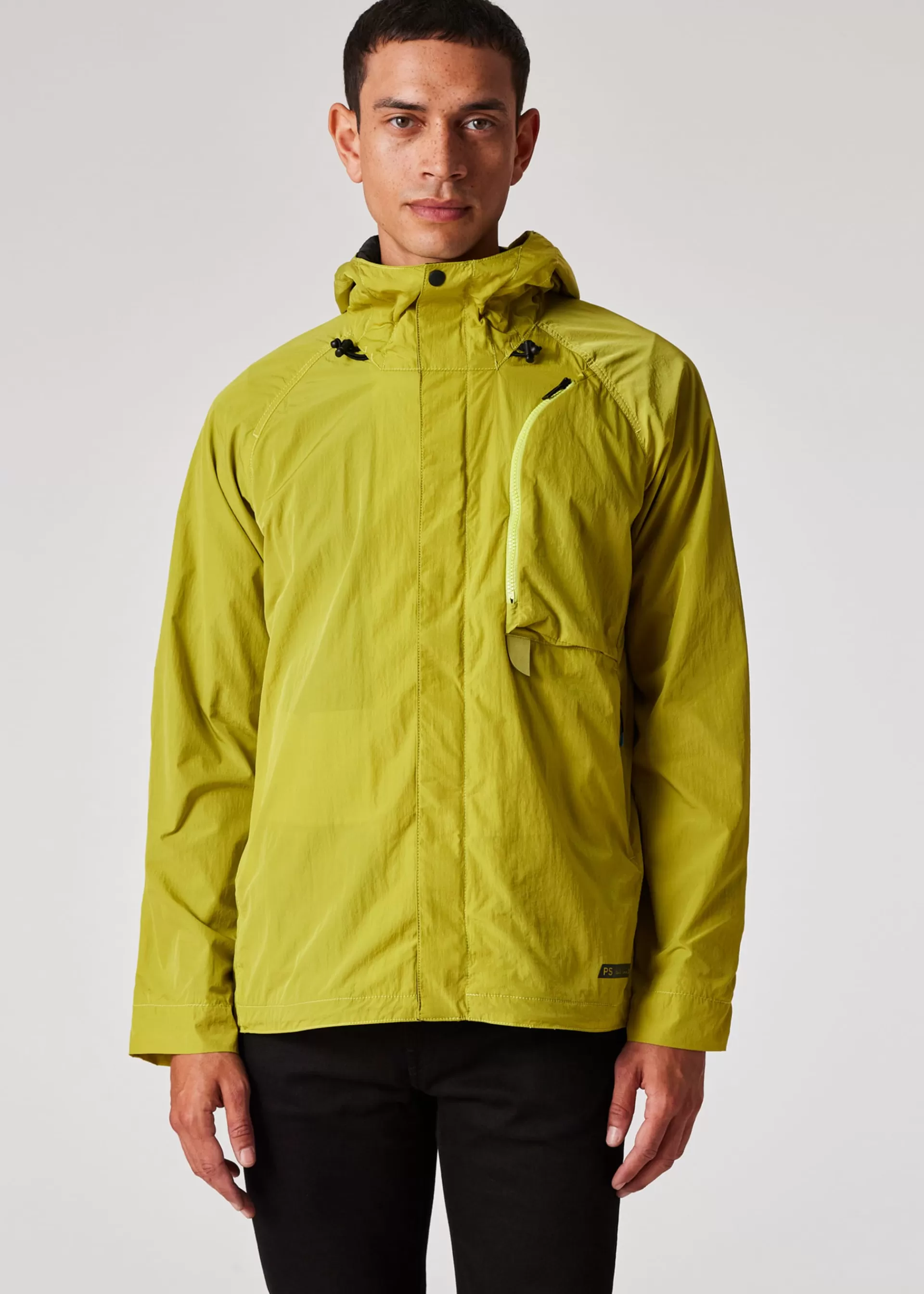 Acid Yellow Recycled Nylon Hooded Jacket>Paul Smith Discount