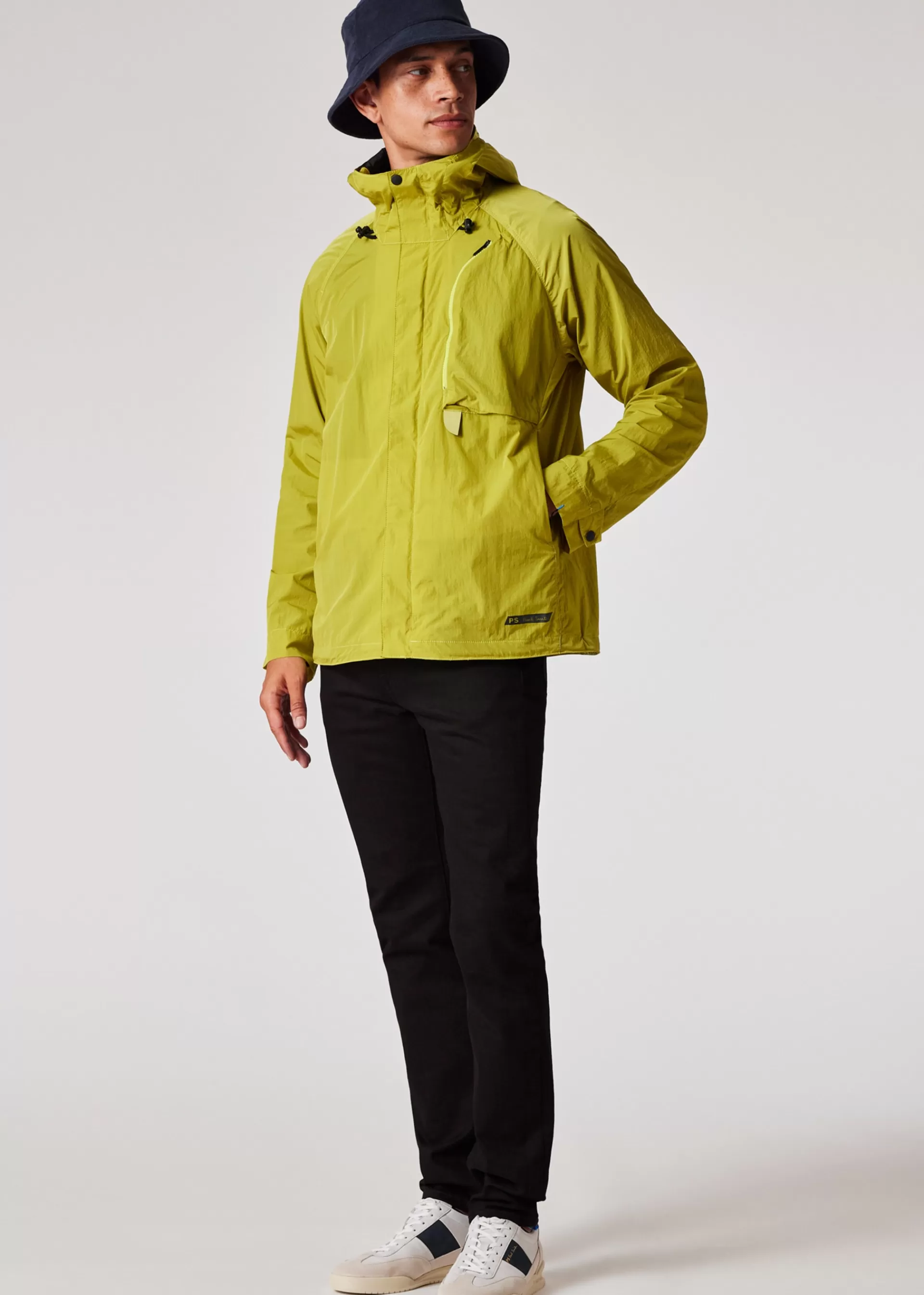 Acid Yellow Recycled Nylon Hooded Jacket>Paul Smith Discount