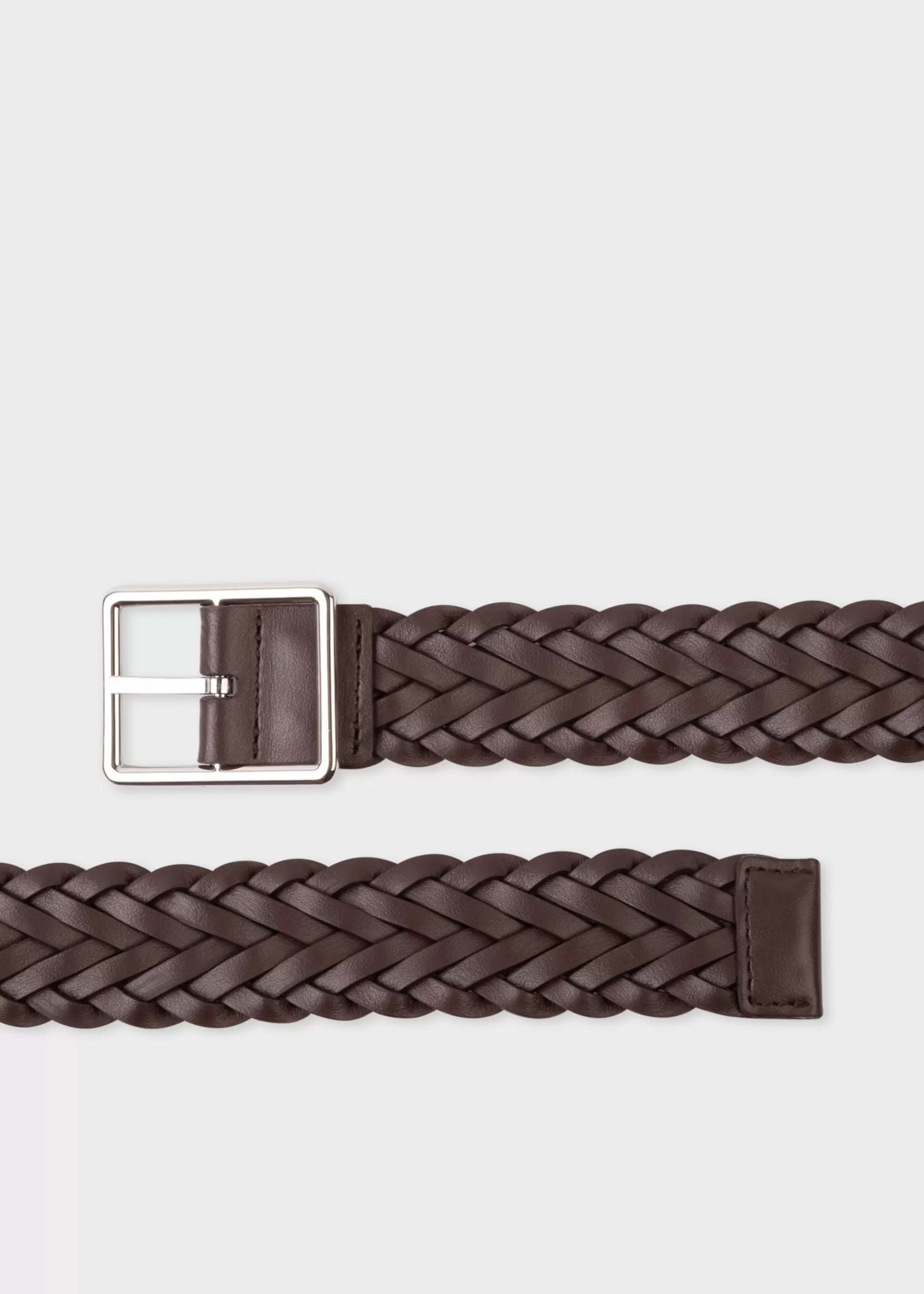 Artist Stripe' Reversible Plaited Leather Belt>Paul Smith Best