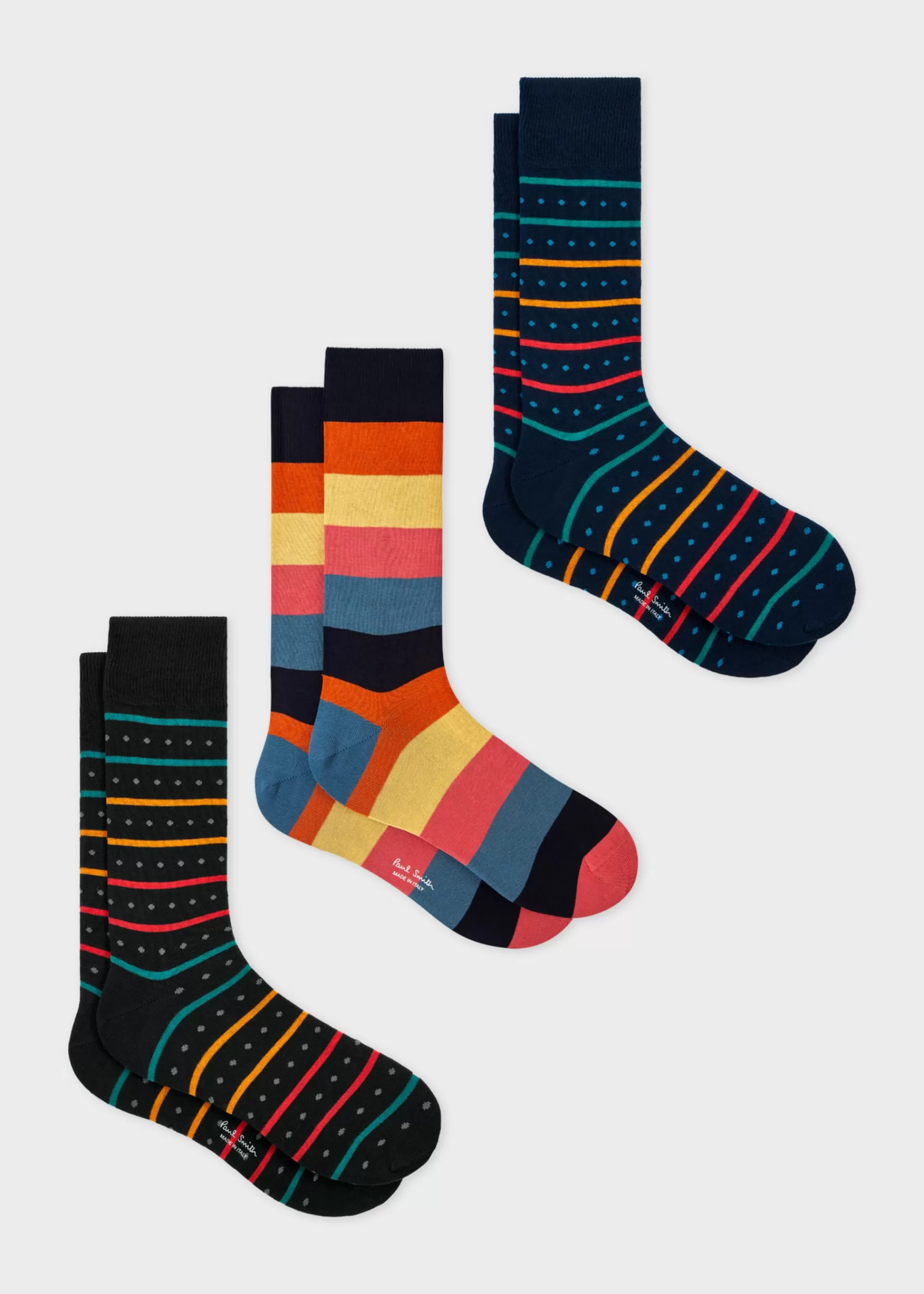 Artist Stripe' Socks Three Pack>Paul Smith Hot