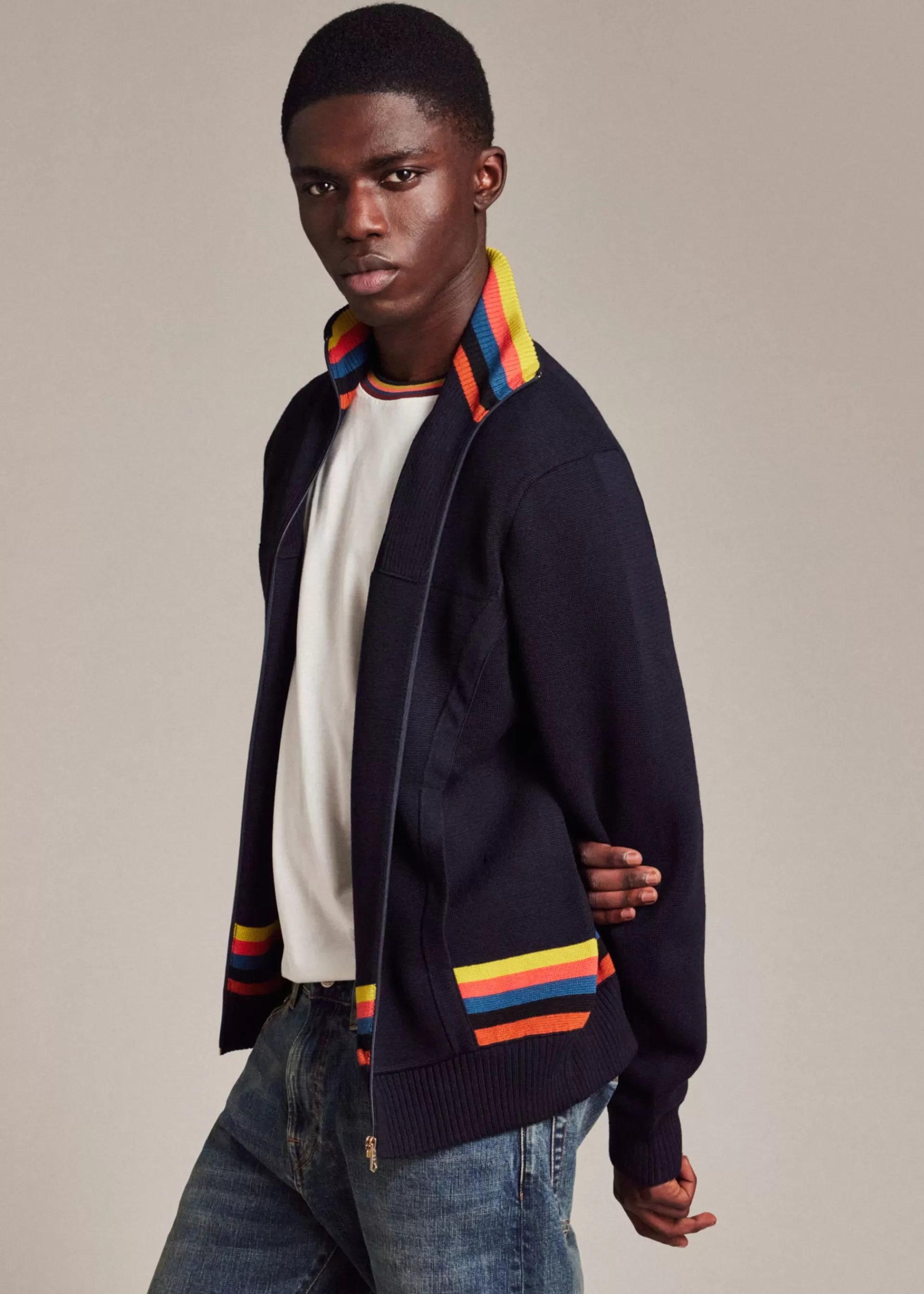 Artist Stripe' Wool Bomber Jacket>Paul Smith New