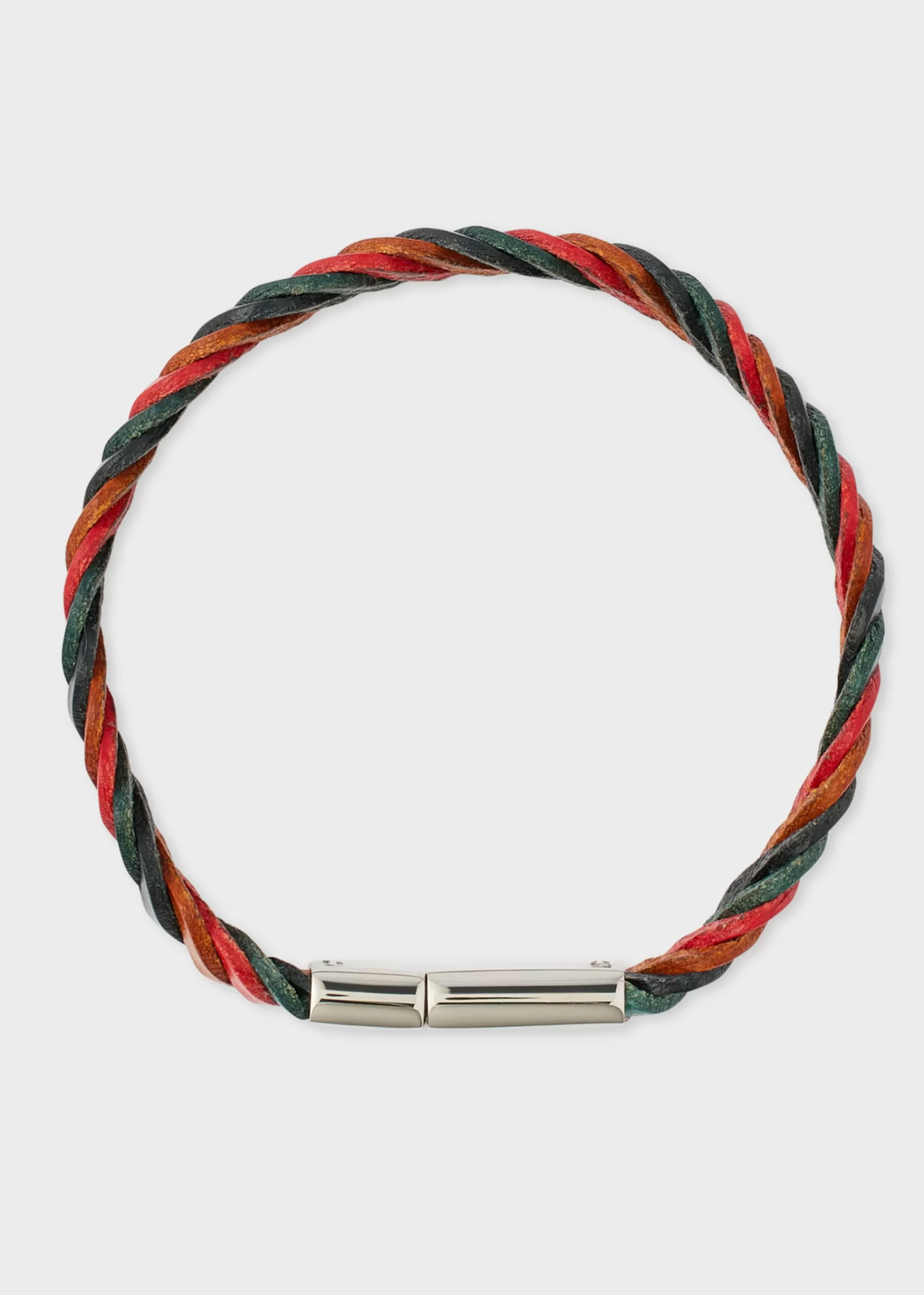 Artist Stripe' Woven Leather Bracelet>Paul Smith Cheap