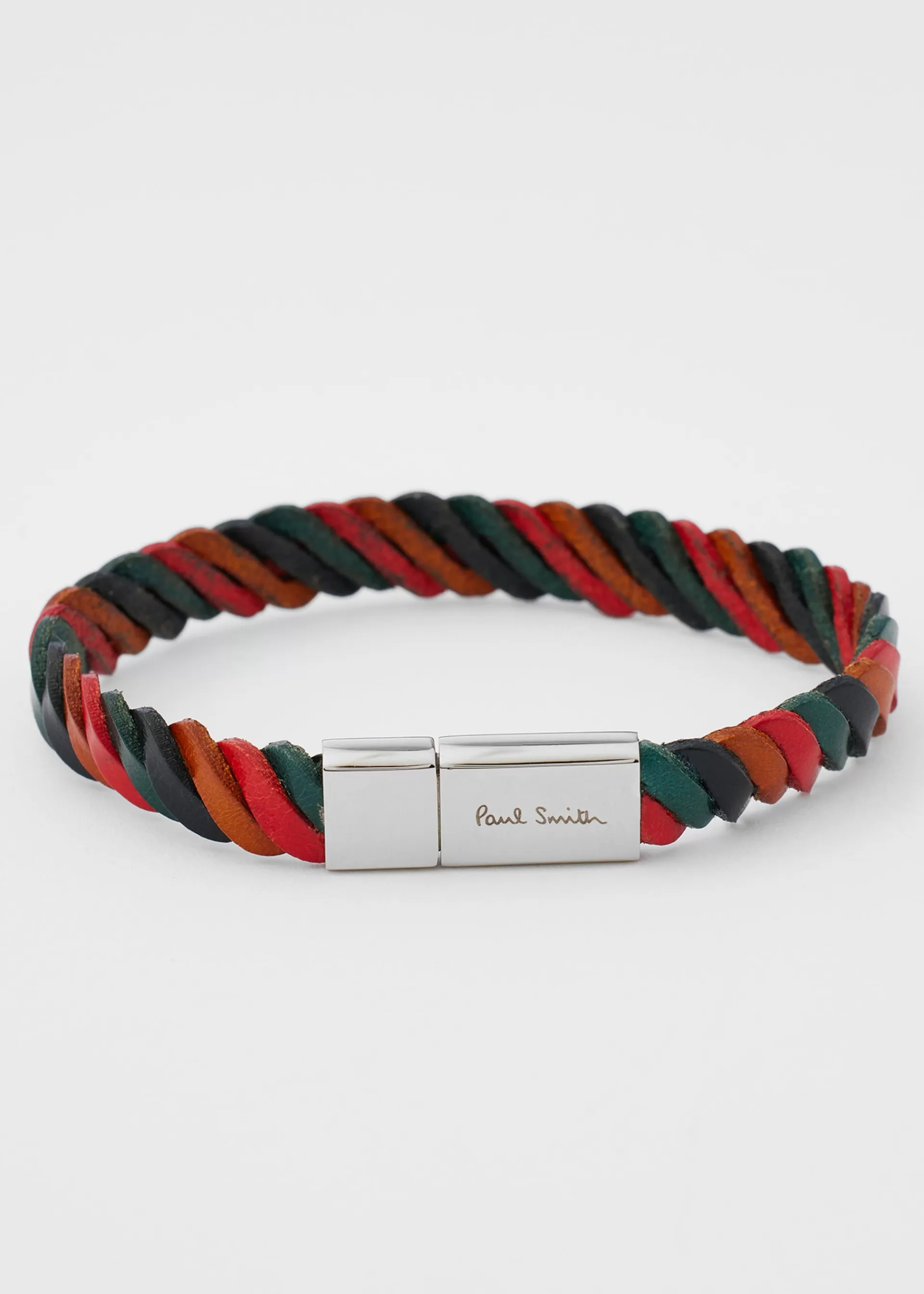 Artist Stripe' Woven Leather Bracelet>Paul Smith Cheap