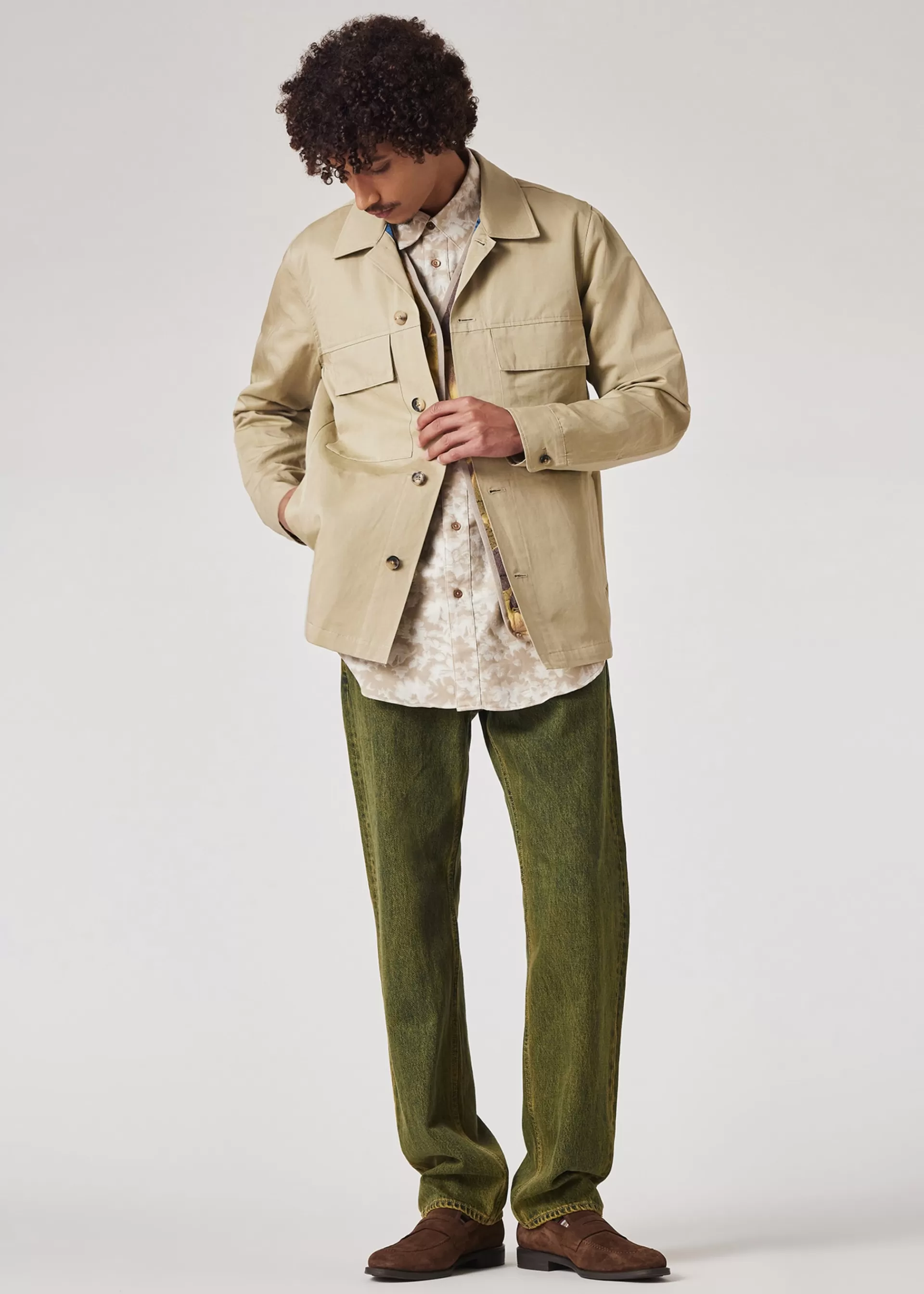 Cotton-Linen Shirt Jacket>Paul Smith Store