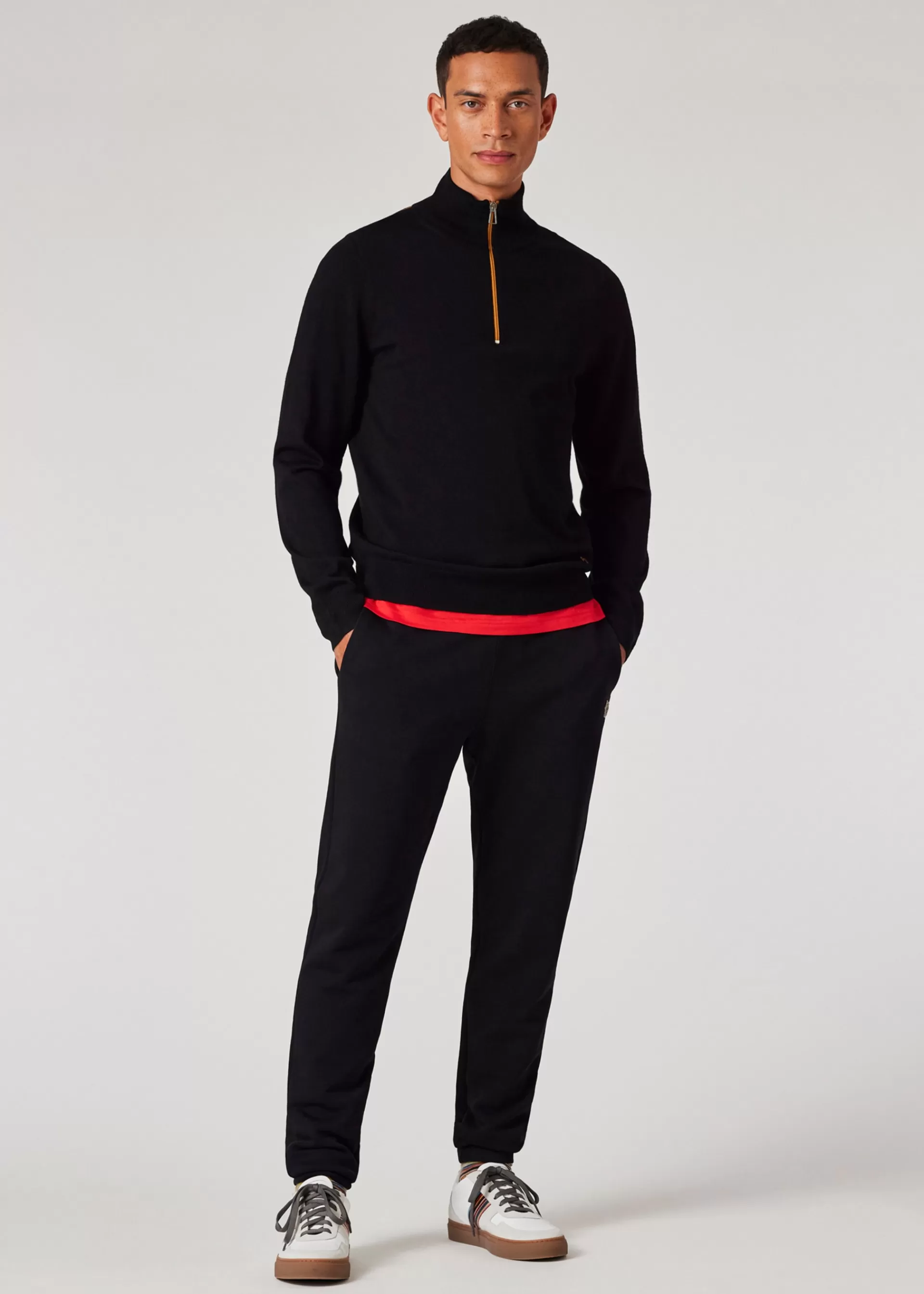 And Orange Merino Wool Half Zip Sweater>Paul Smith Hot