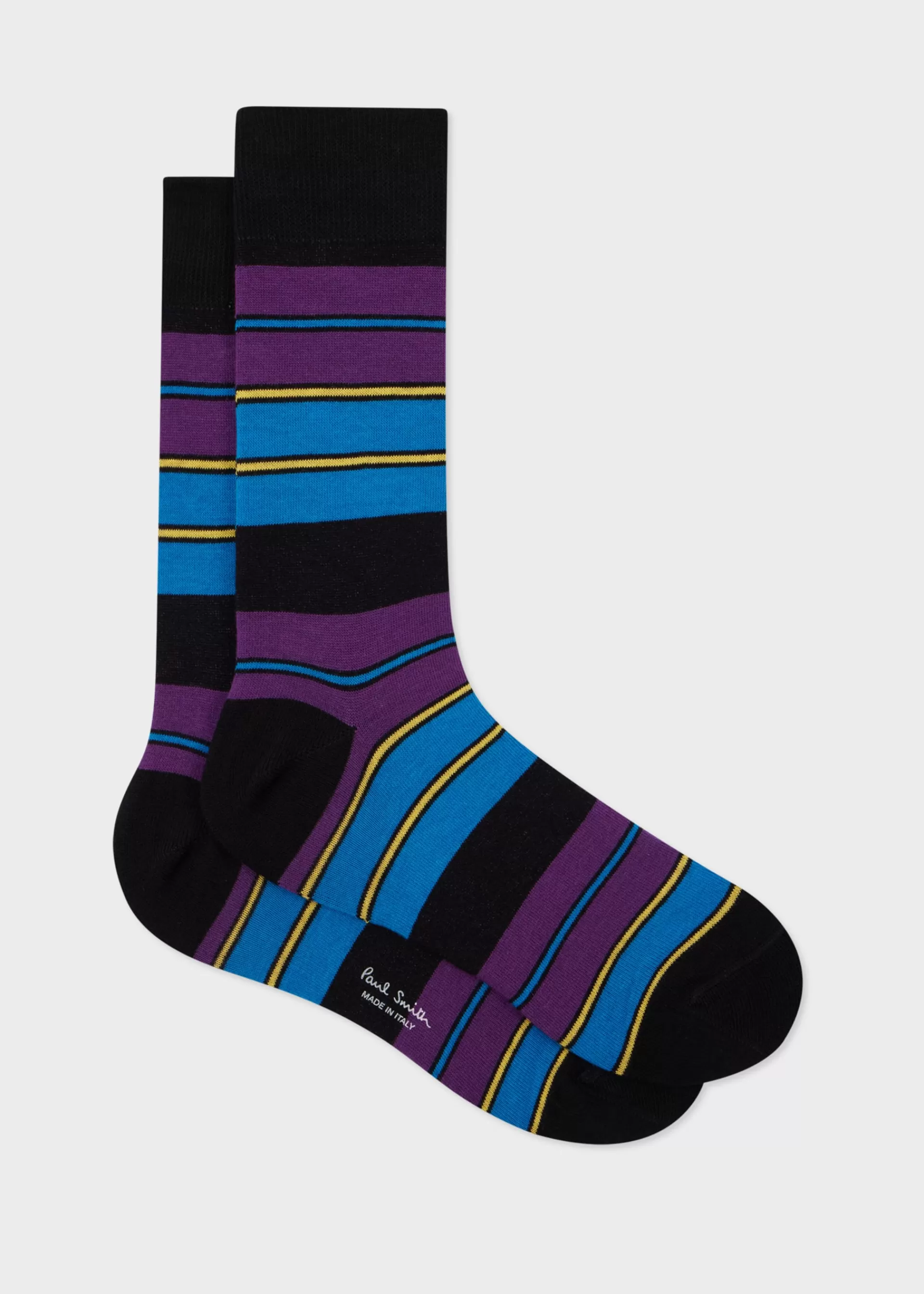 and Purple Cotton-Blend Stripe Socks>Paul Smith Cheap