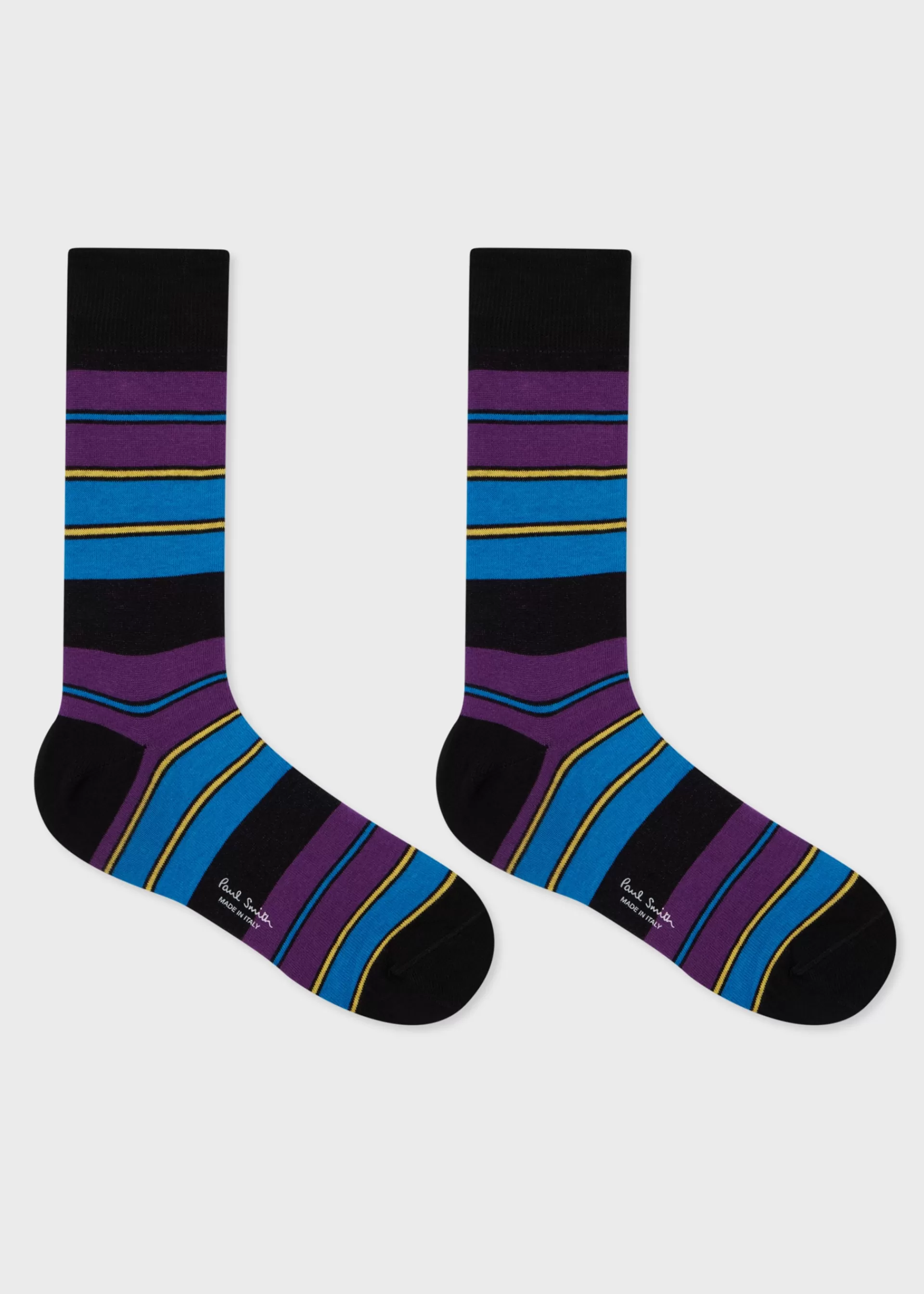 and Purple Cotton-Blend Stripe Socks>Paul Smith Cheap