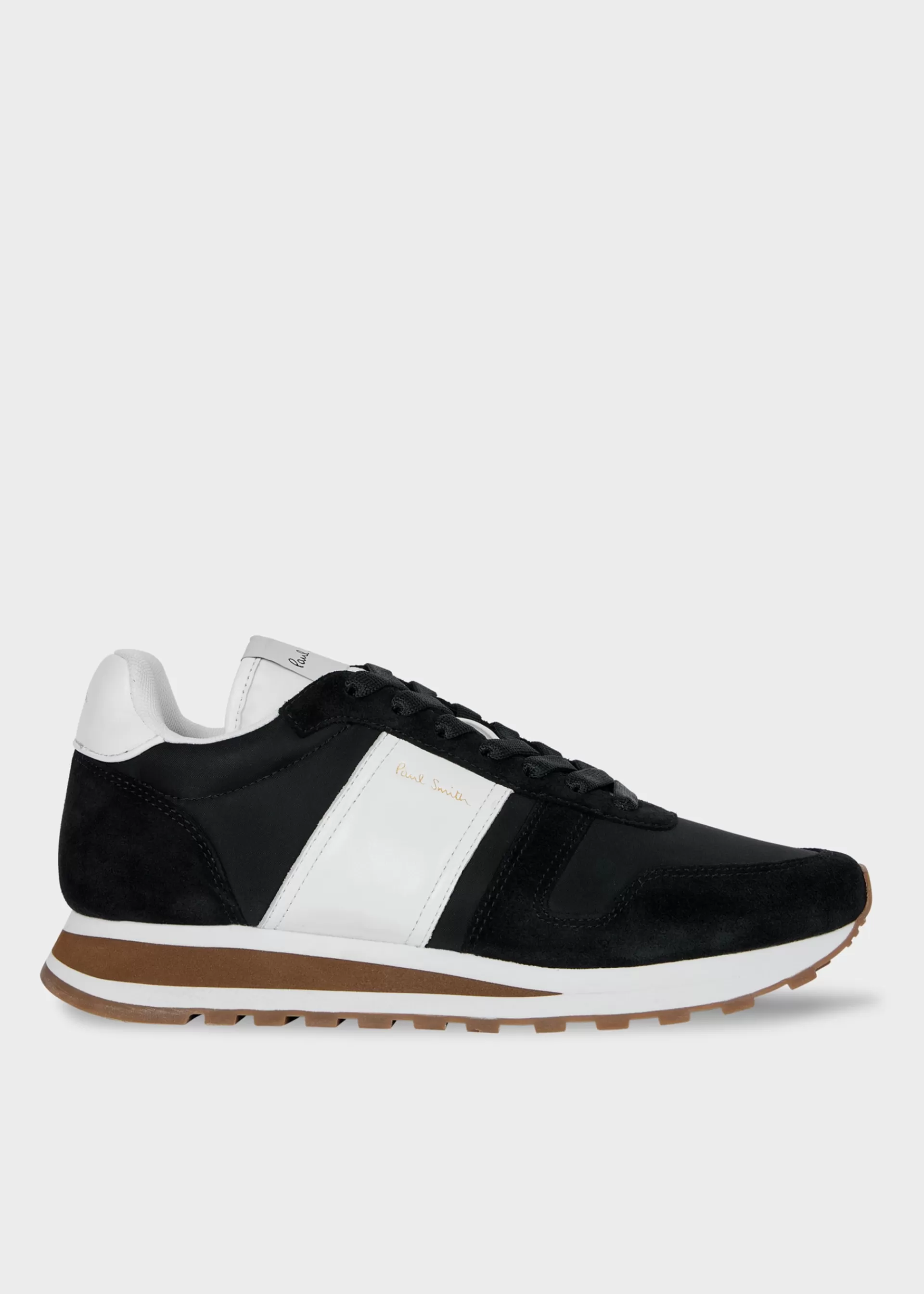 Black And White Leather-Suede 'Eighties' Trainers>Paul Smith Hot