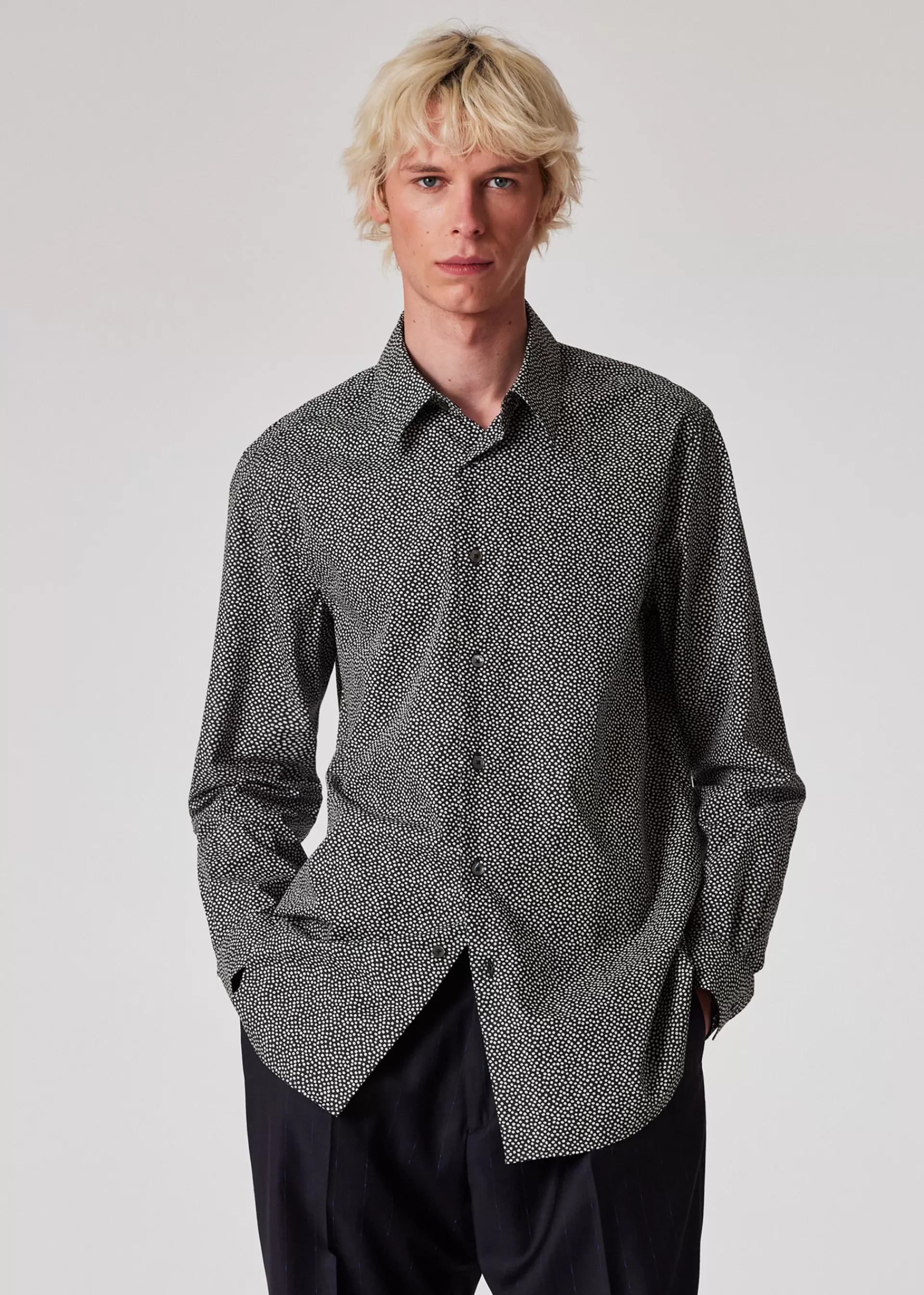 Black and White Polka Dot Cotton Shirt>Paul Smith Online