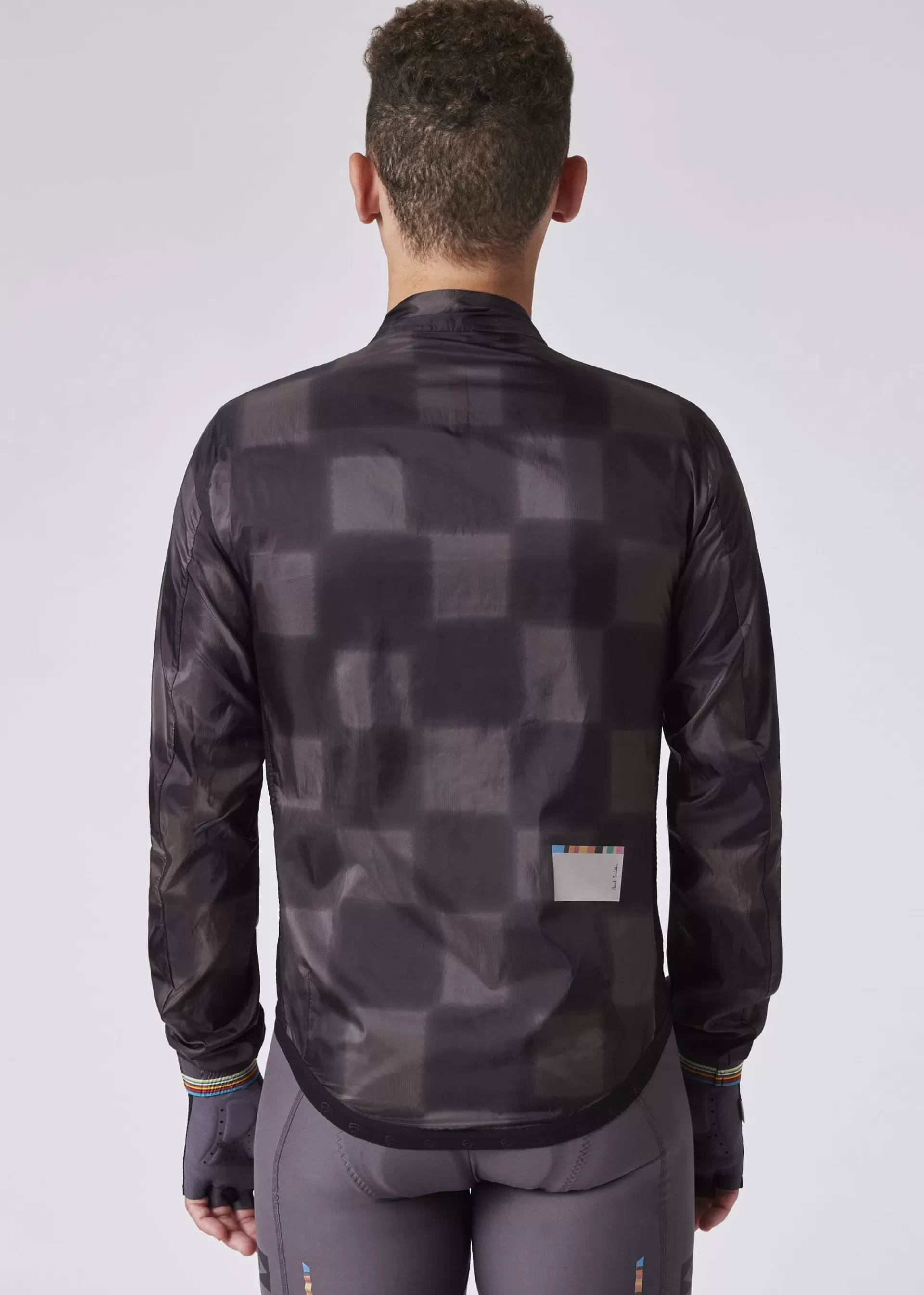 Black Checkerboard Packable Cycling Wind Jacket>Paul Smith Cheap