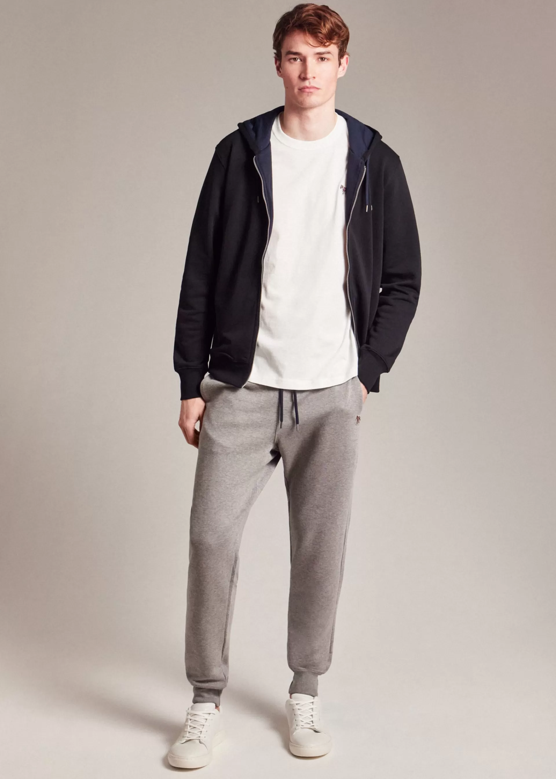 Cotton Zip-Front Zebra Logo Hoodie>Paul Smith Flash Sale