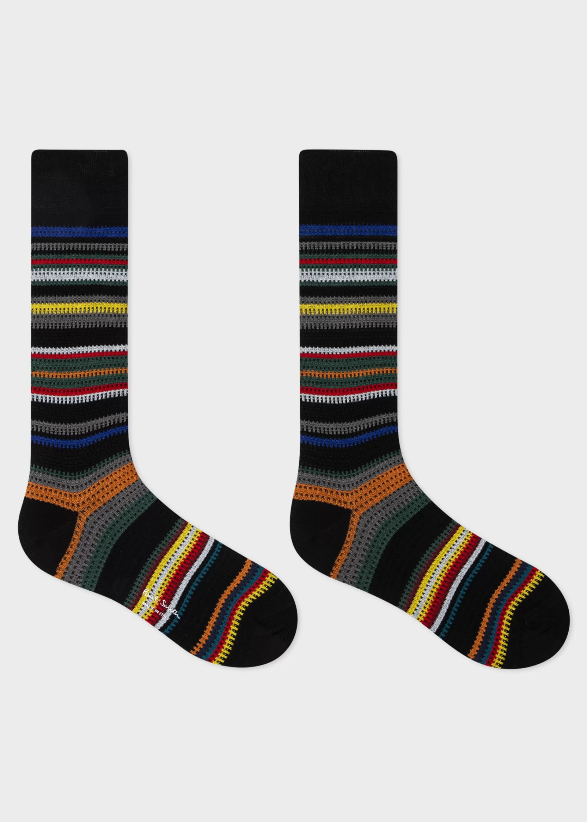 Cotton-Blend Mixed Stripe Socks>Paul Smith Flash Sale