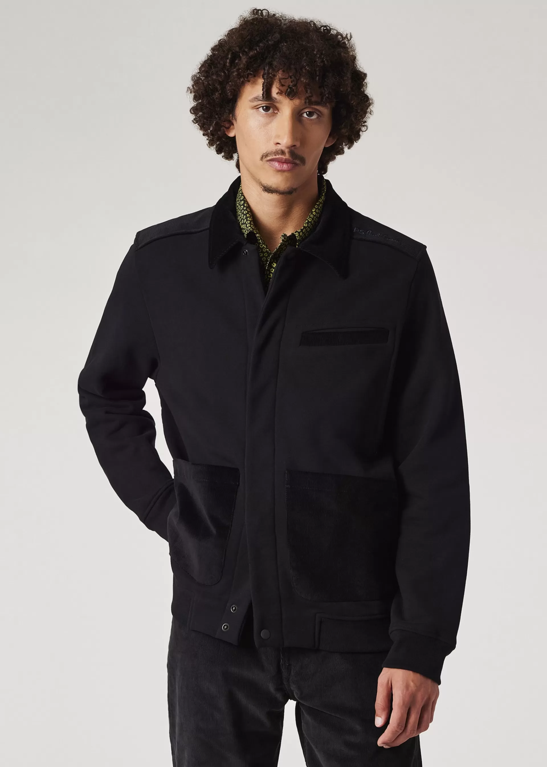 Cotton-Jersey Jacket With Corduroy Trim>Paul Smith Shop