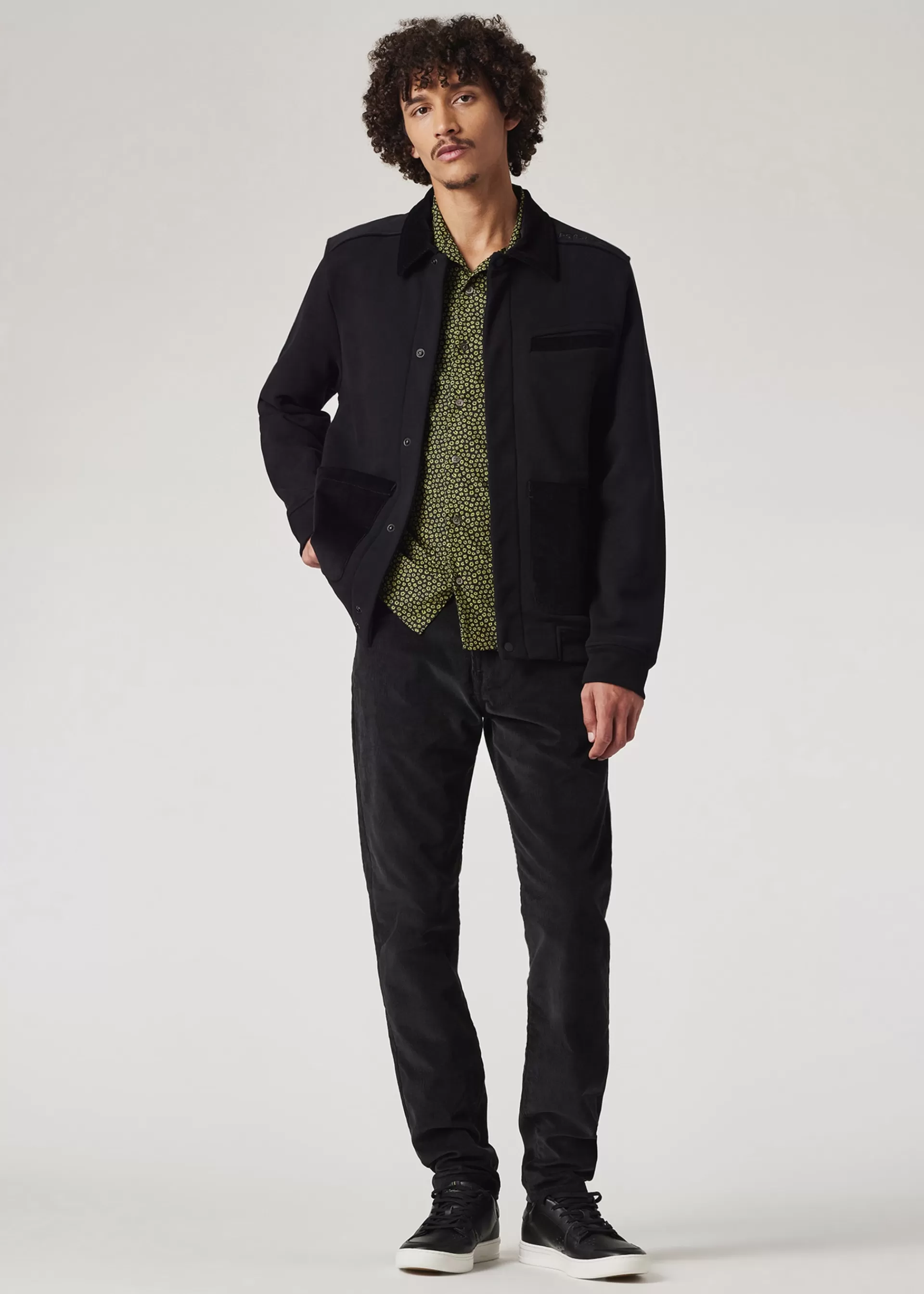 Cotton-Jersey Jacket With Corduroy Trim>Paul Smith Shop