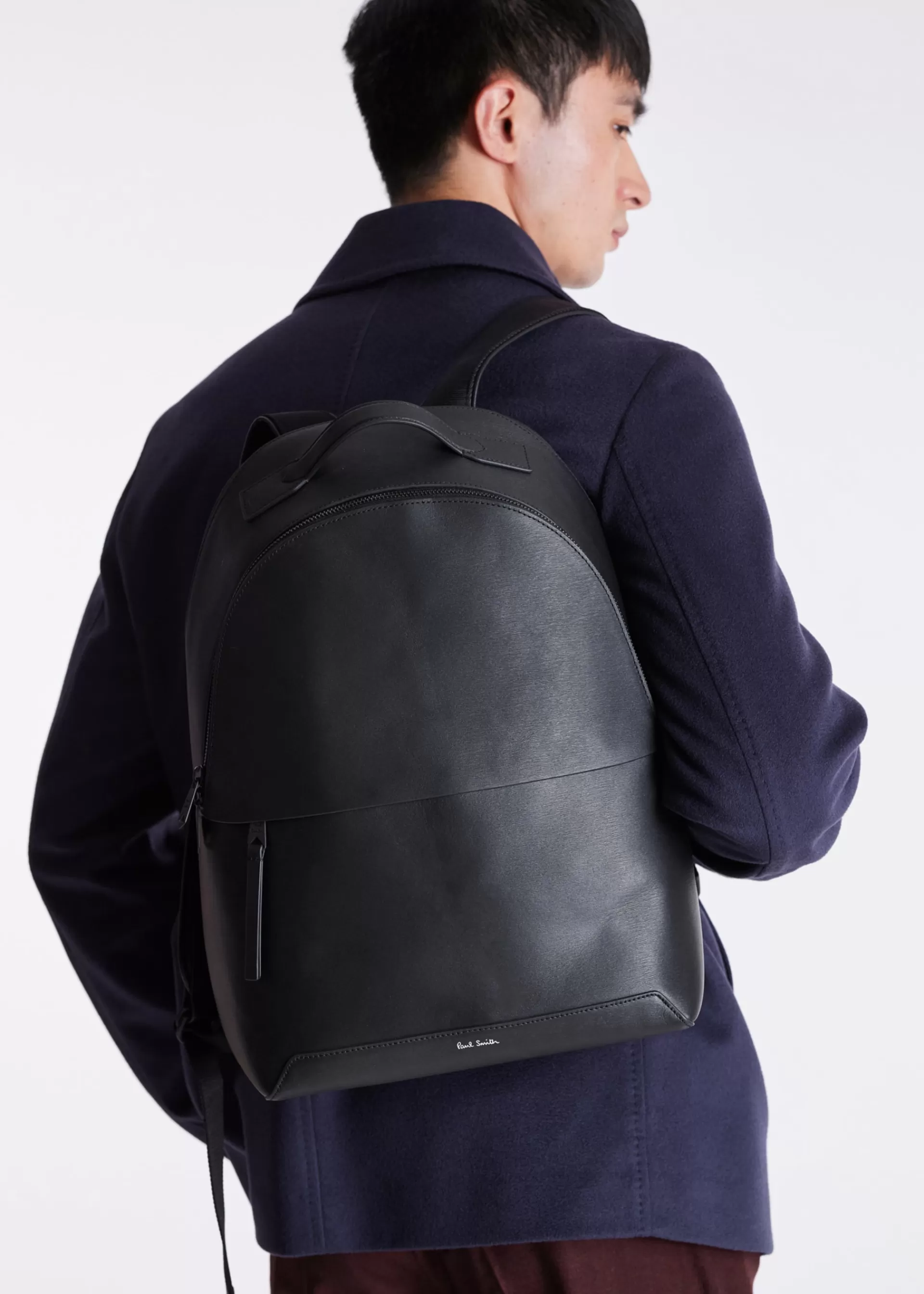 Embossed Leather Backpack>Paul Smith New