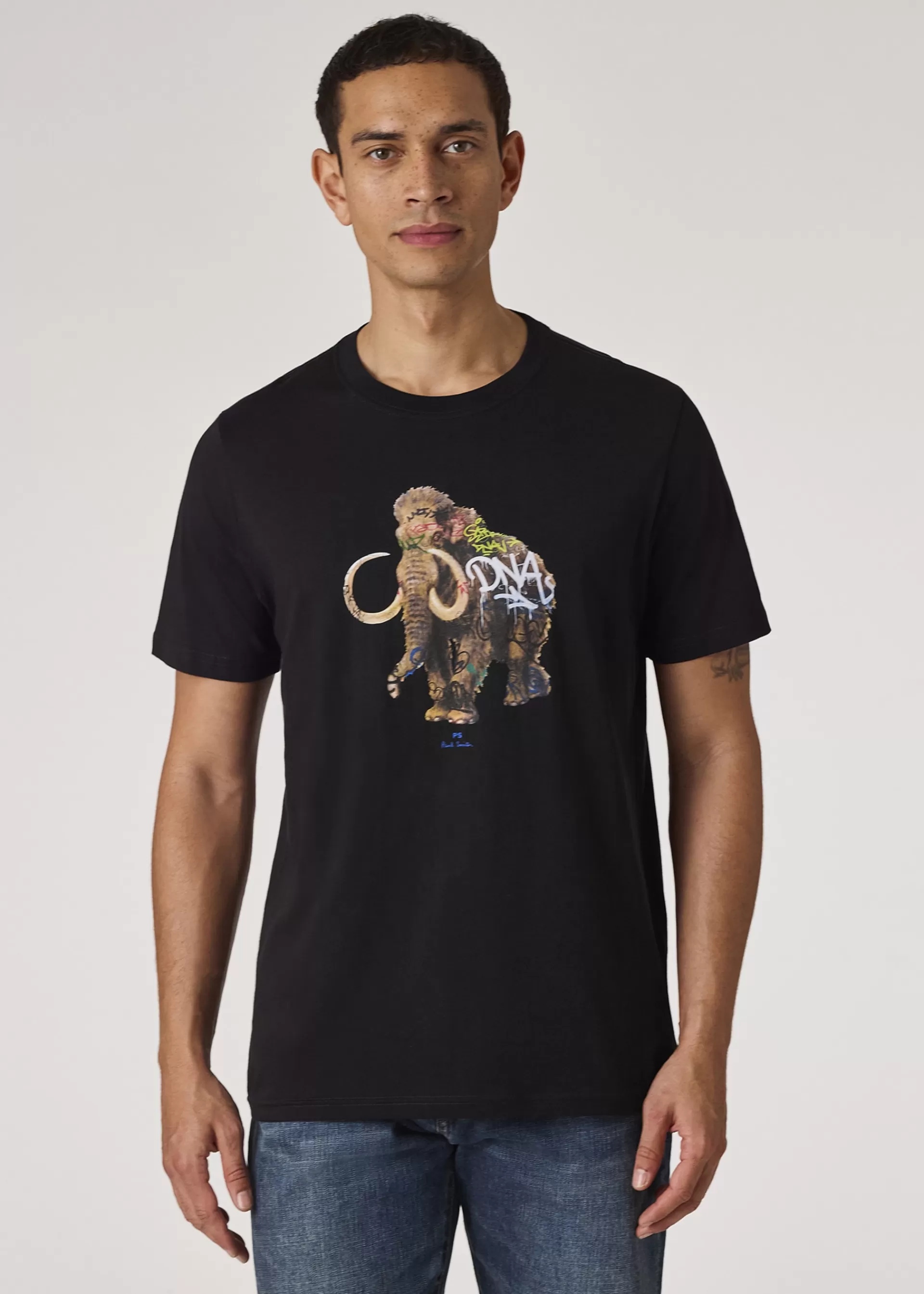 'Graffiti Mammoth' Print T-Shirt>Paul Smith Best Sale