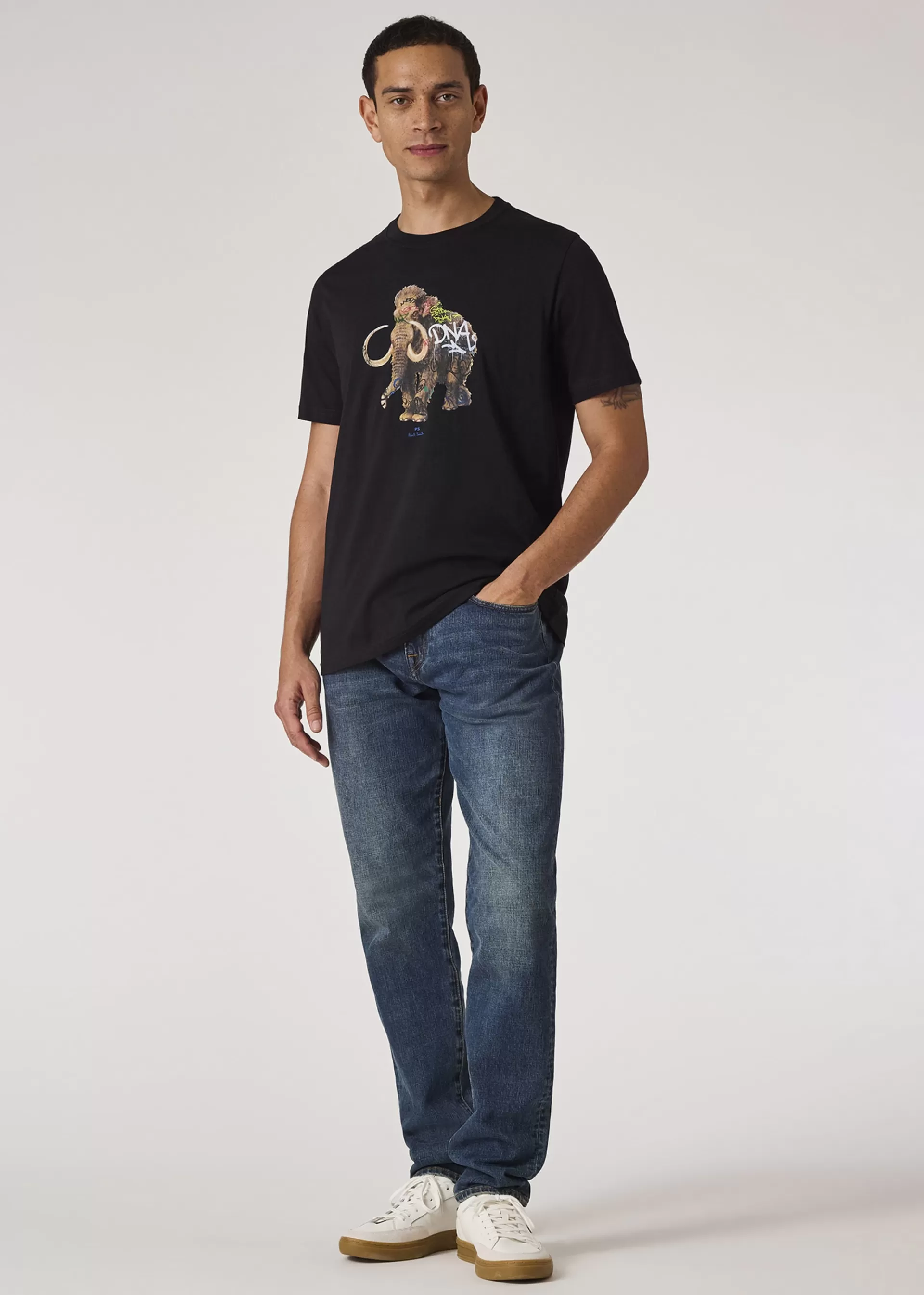 'Graffiti Mammoth' Print T-Shirt>Paul Smith Best Sale