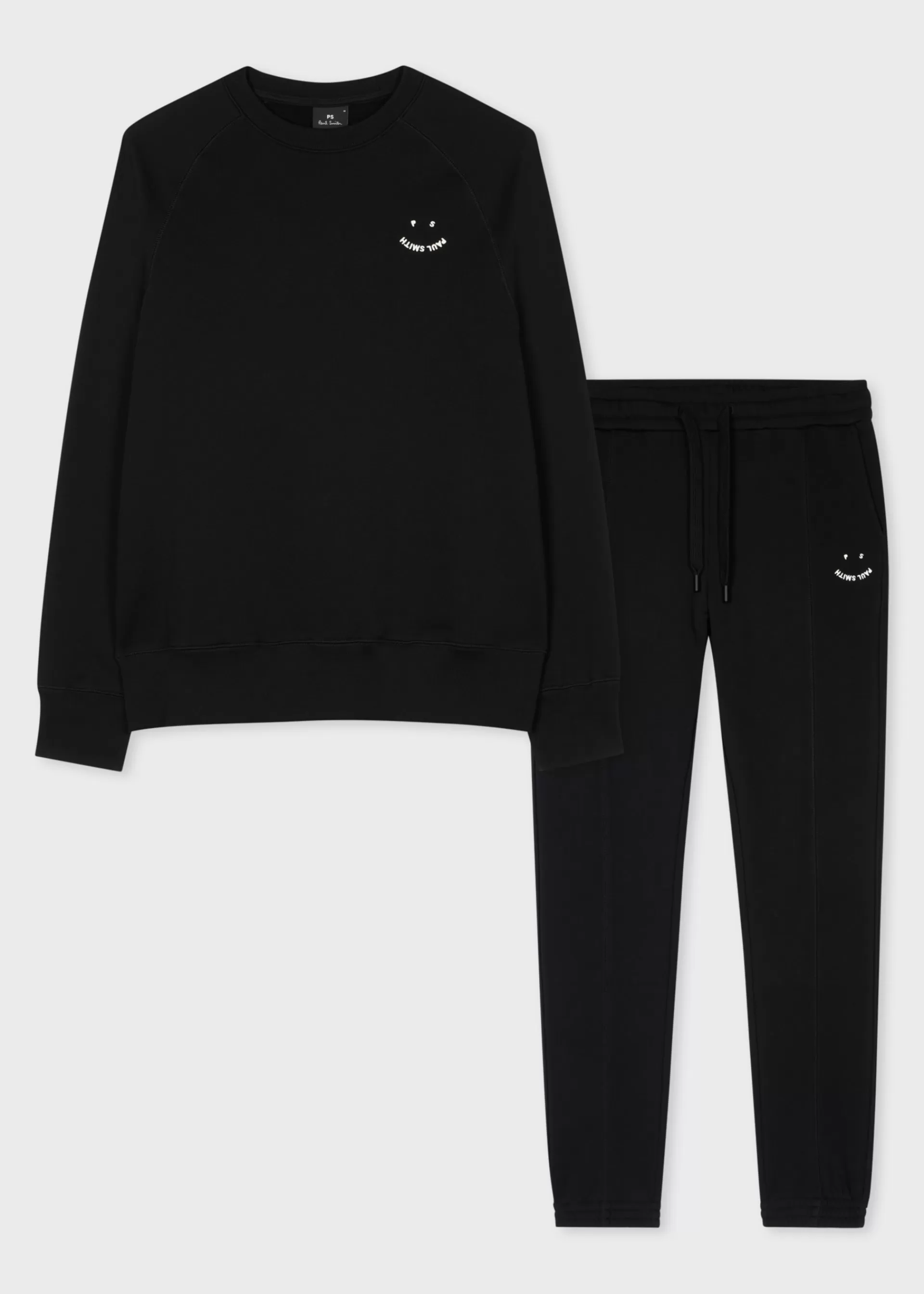 Black 'Happy' Embroidery Sweatshirt & Sweatpants Set>Paul Smith Best Sale