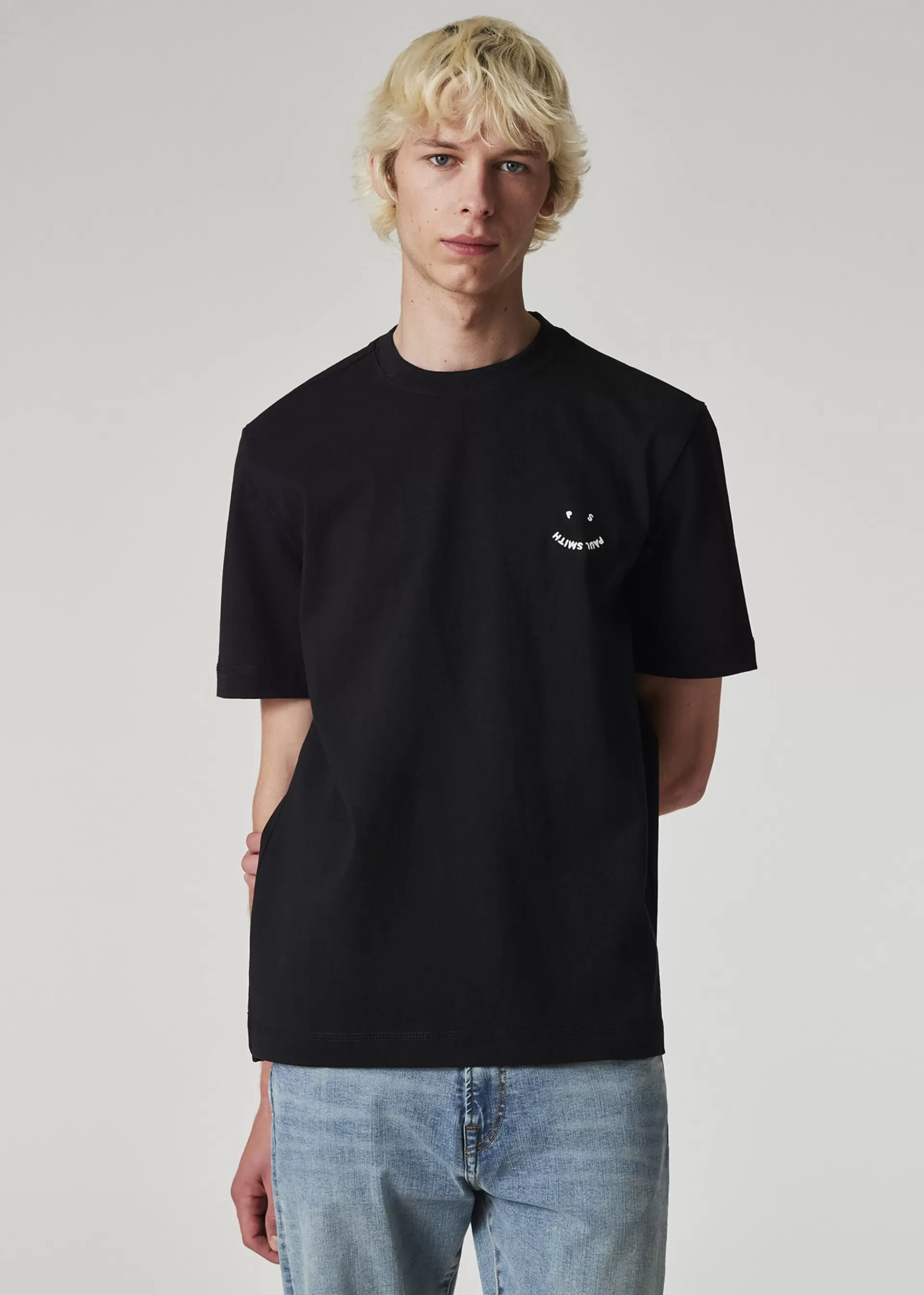 'Happy' Piece Dyed T-Shirt>Paul Smith Outlet