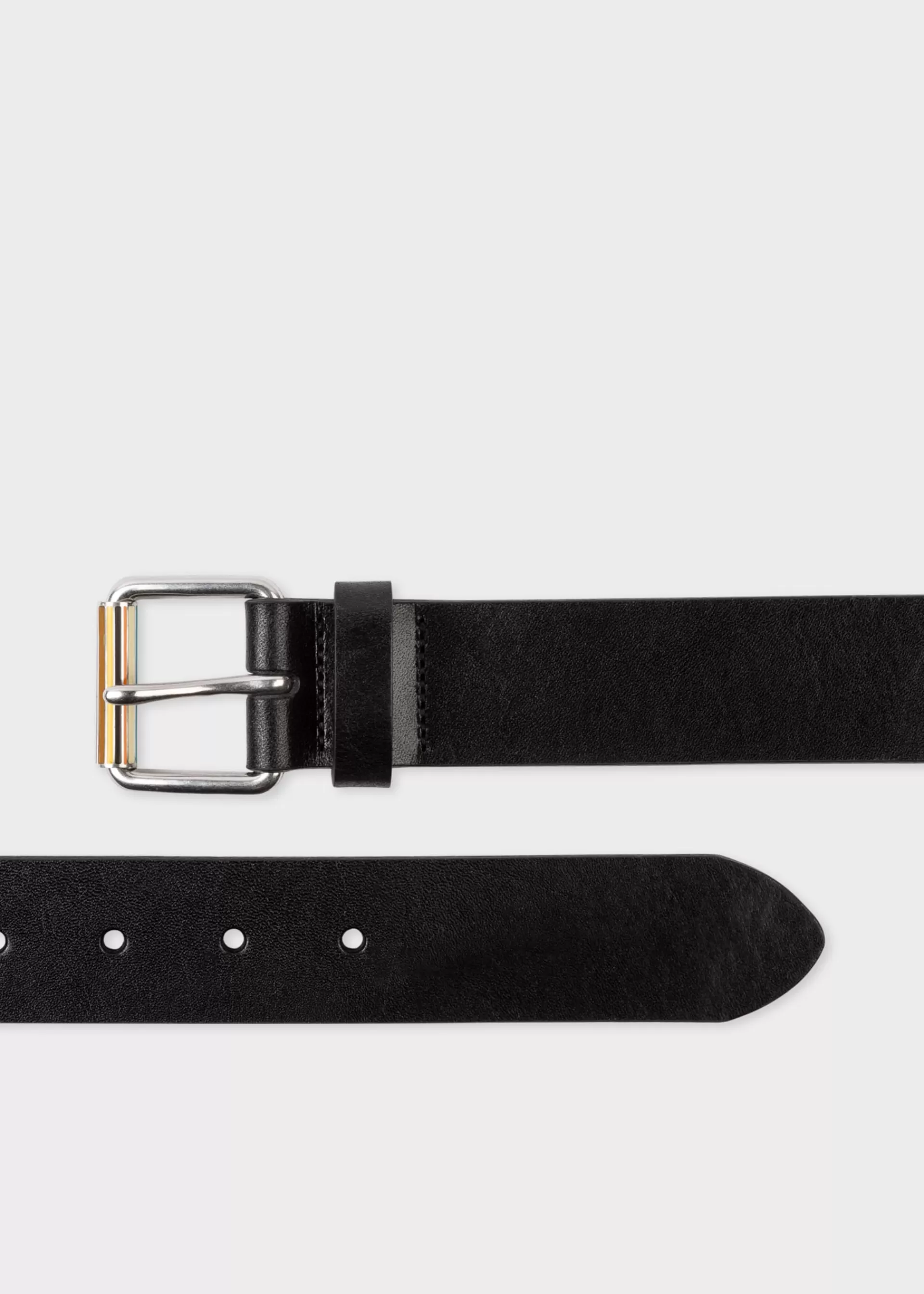 Leather Belt With 'Signature Stripe' Roller>Paul Smith Best Sale