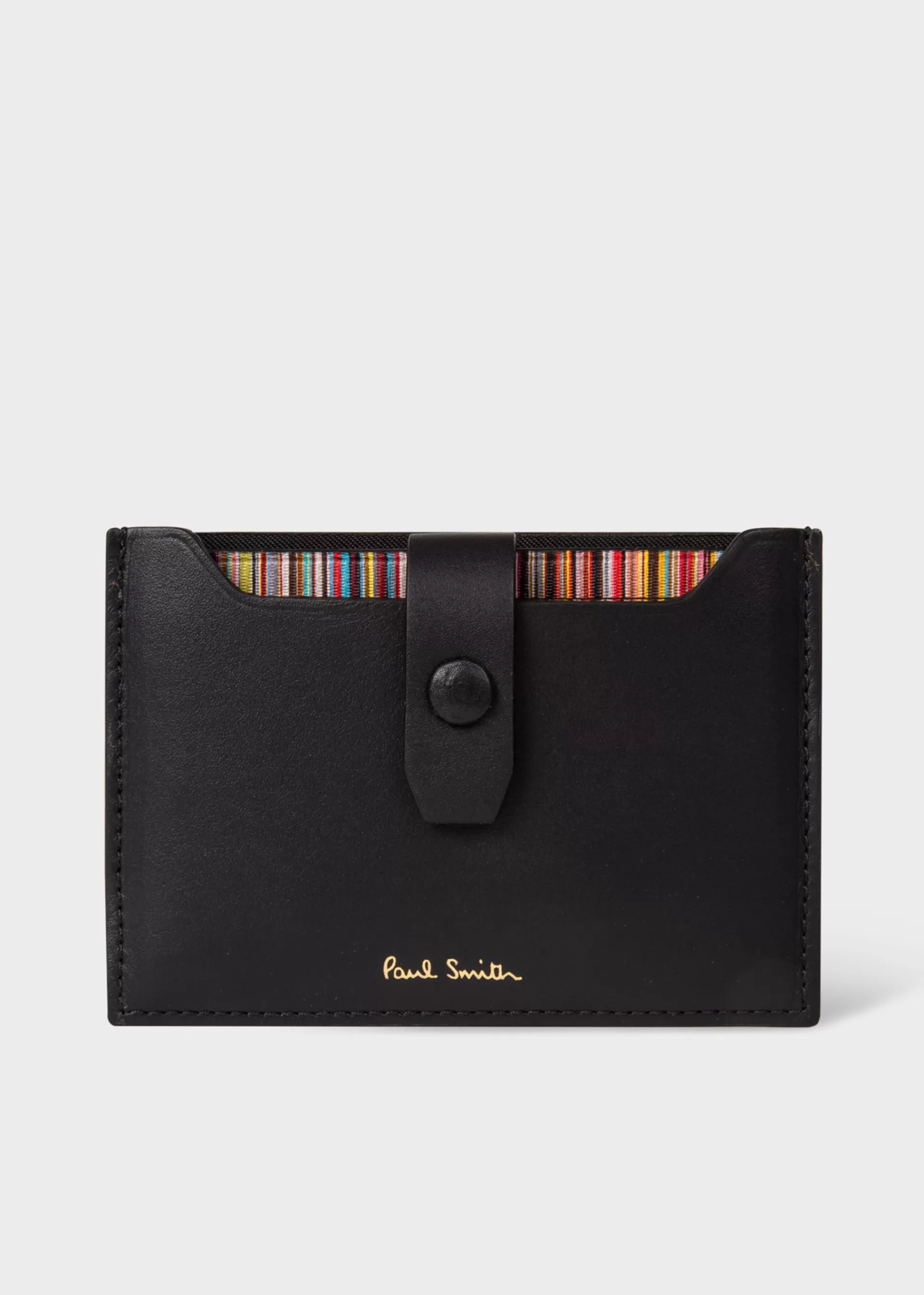 Leather Credit Card Holder With 'Signature Stripe' Pull Out>Paul Smith Best