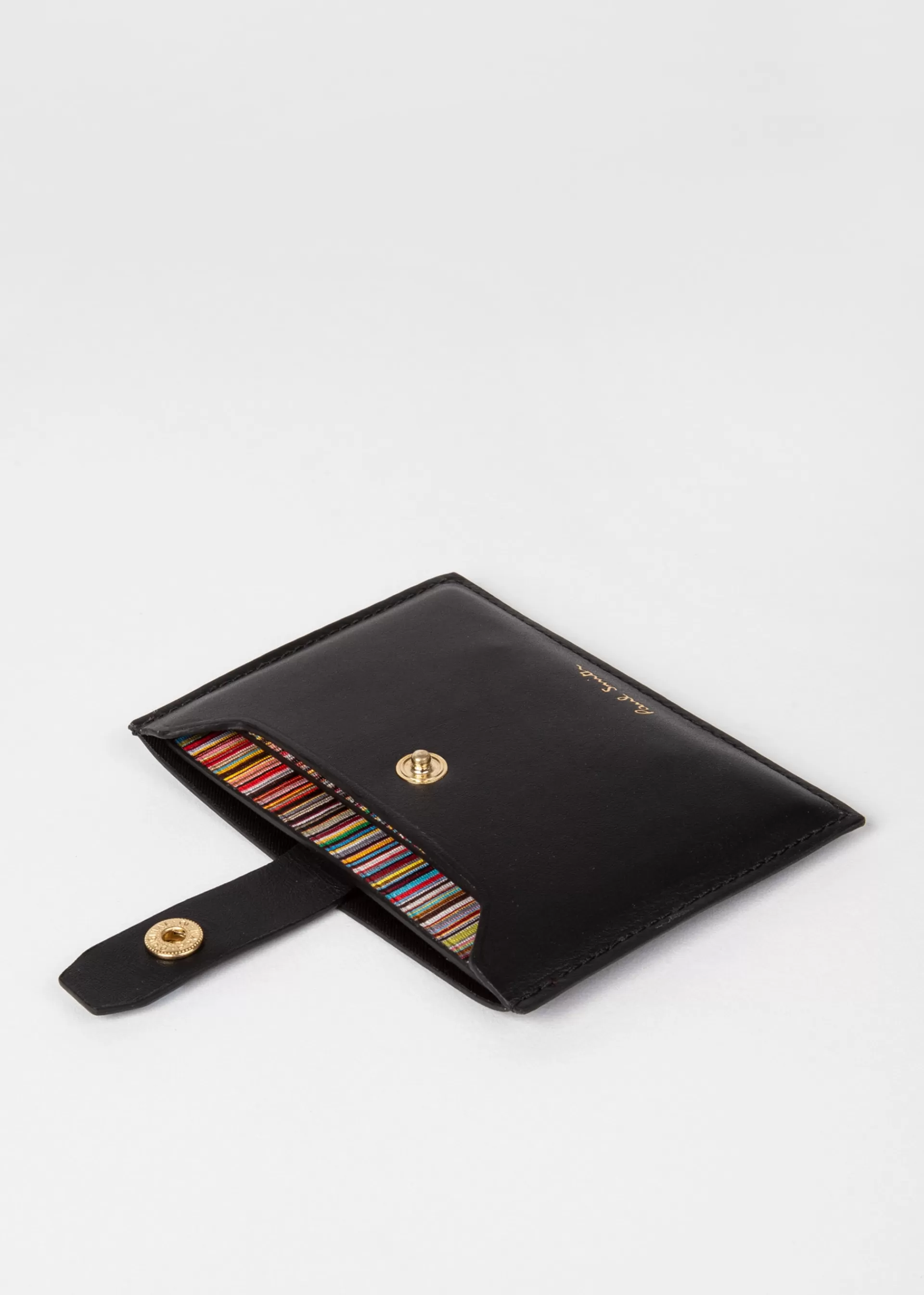Leather Credit Card Holder With 'Signature Stripe' Pull Out>Paul Smith Best