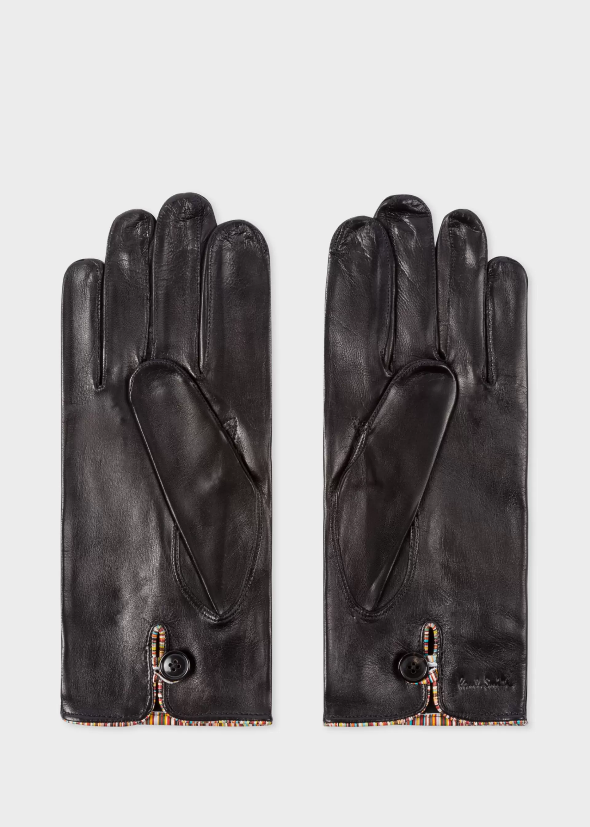 Leather Gloves With 'Signature Stripe' Piping>Paul Smith Best Sale