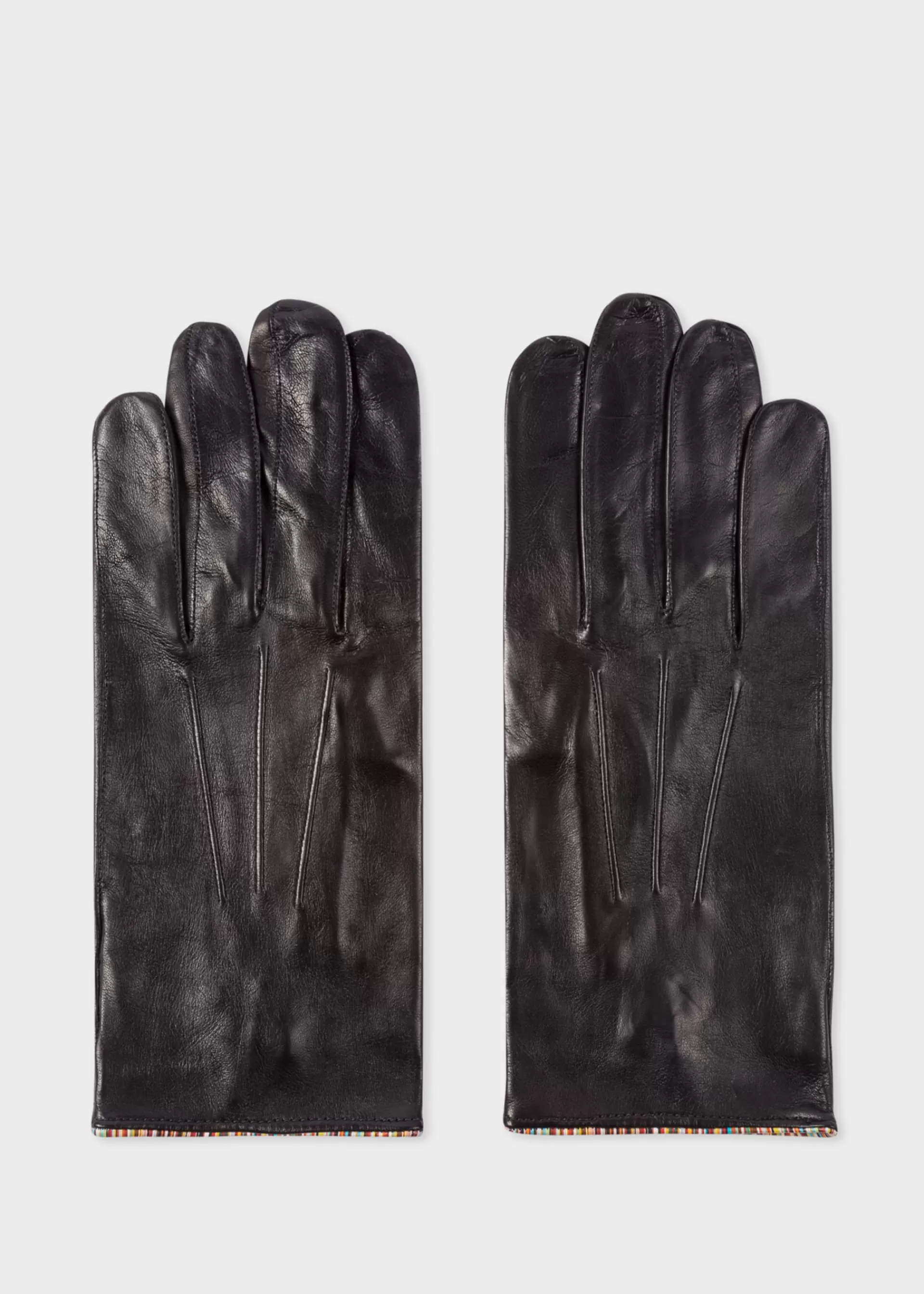 Leather Gloves With 'Signature Stripe' Piping>Paul Smith Best Sale