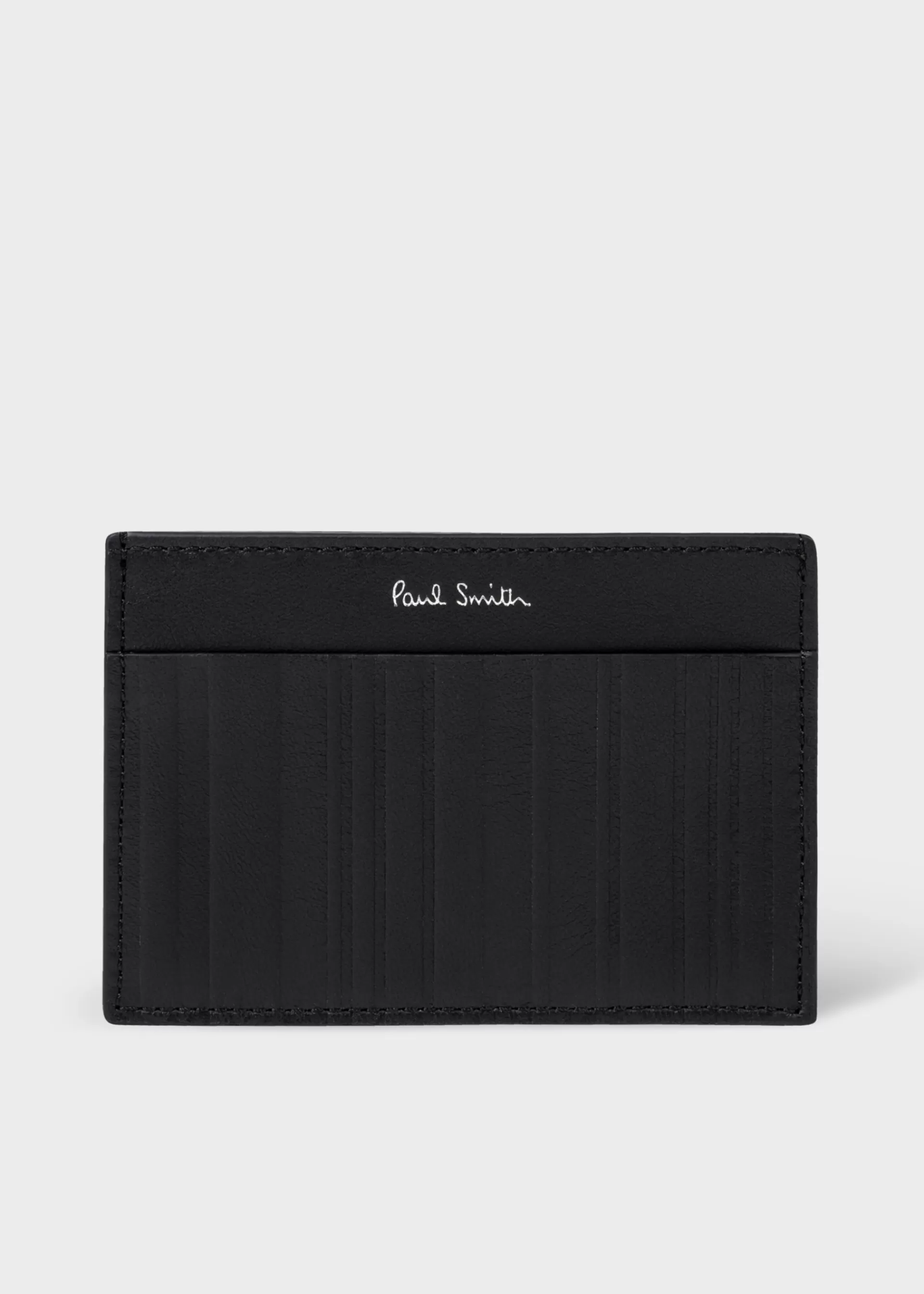 Leather 'Shadow Stripe' Credit Card Holder>Paul Smith Shop