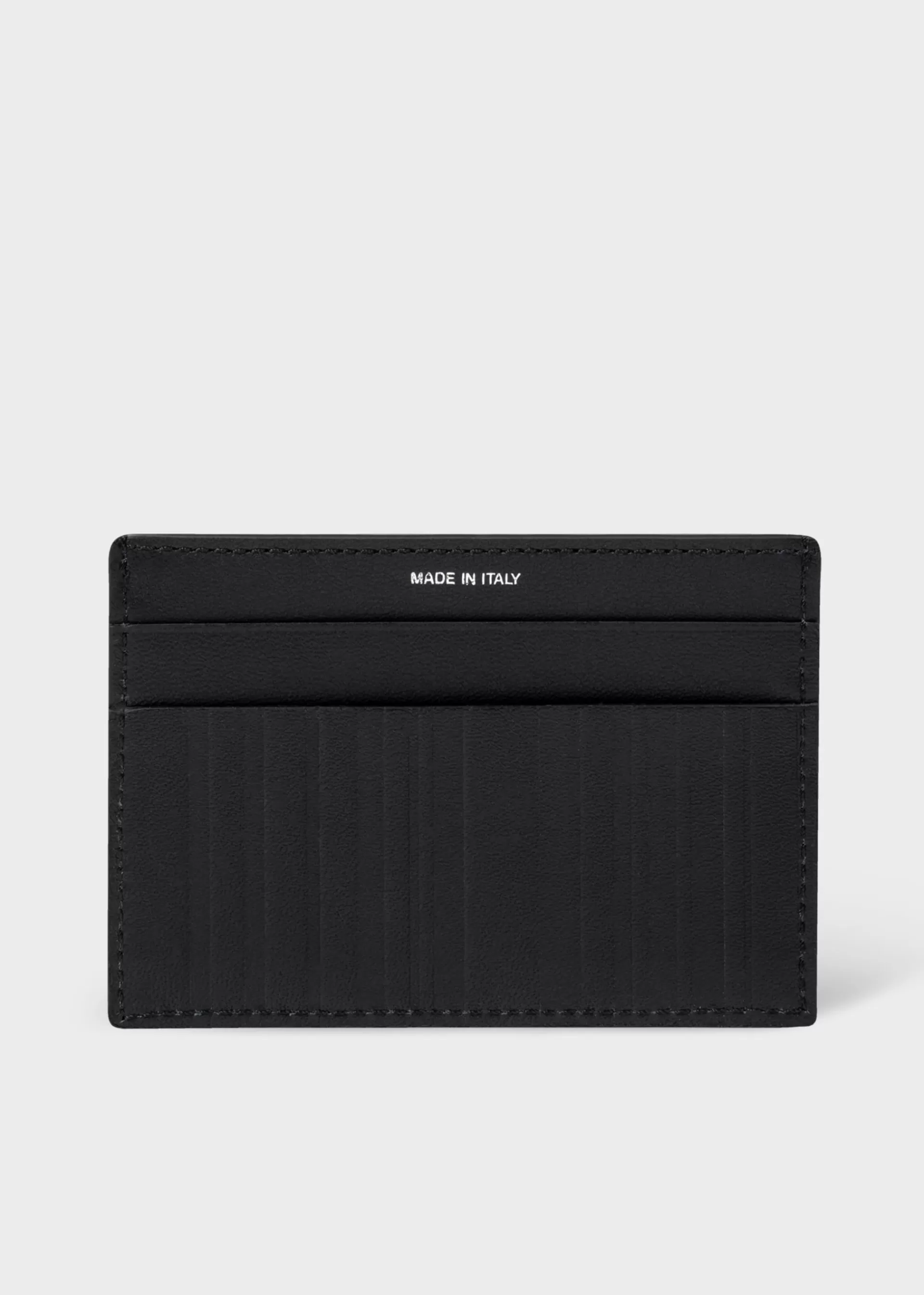 Leather 'Shadow Stripe' Credit Card Holder>Paul Smith Shop