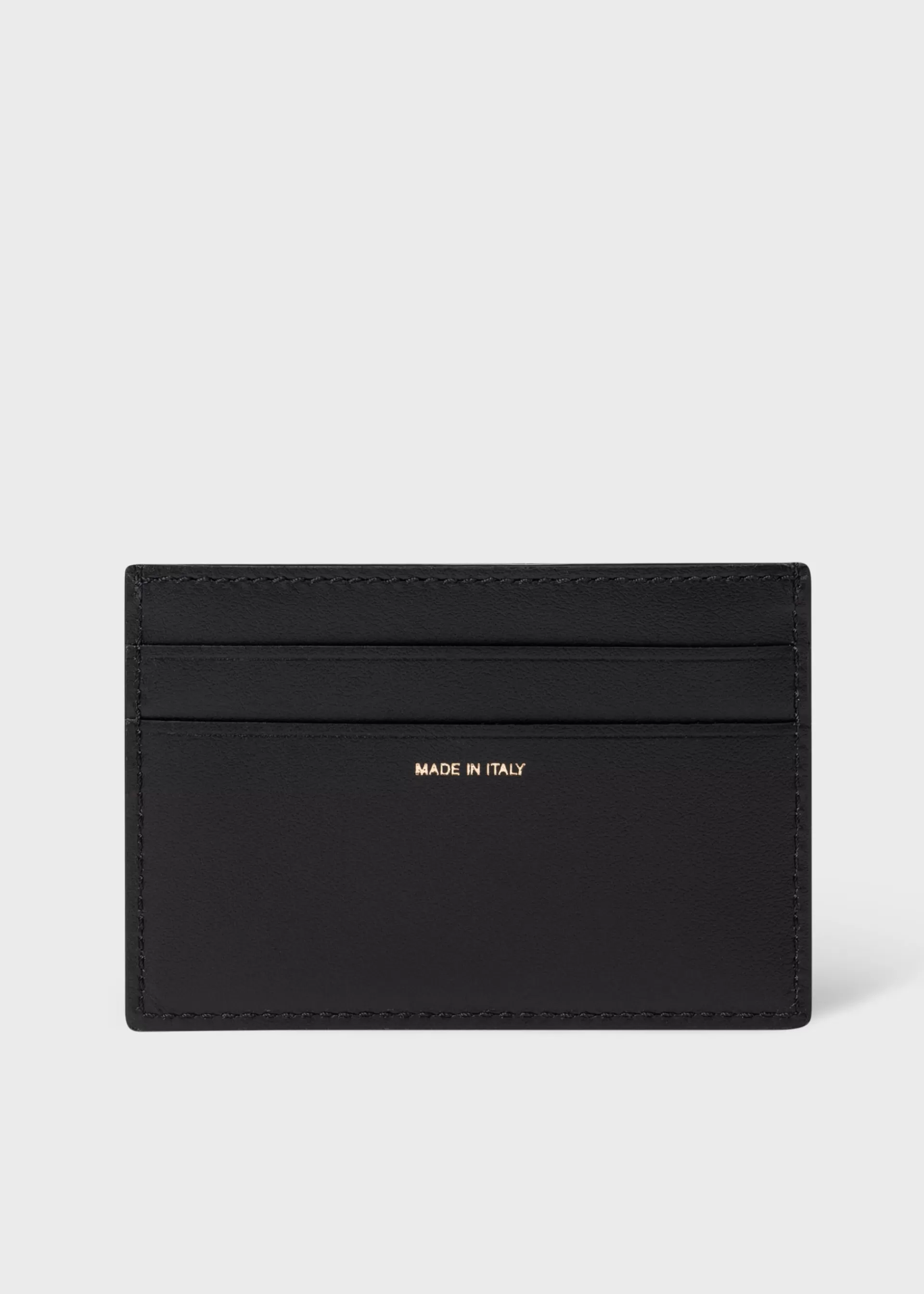 Leather 'Signature Stripe Block' Credit Card Holder>Paul Smith Online
