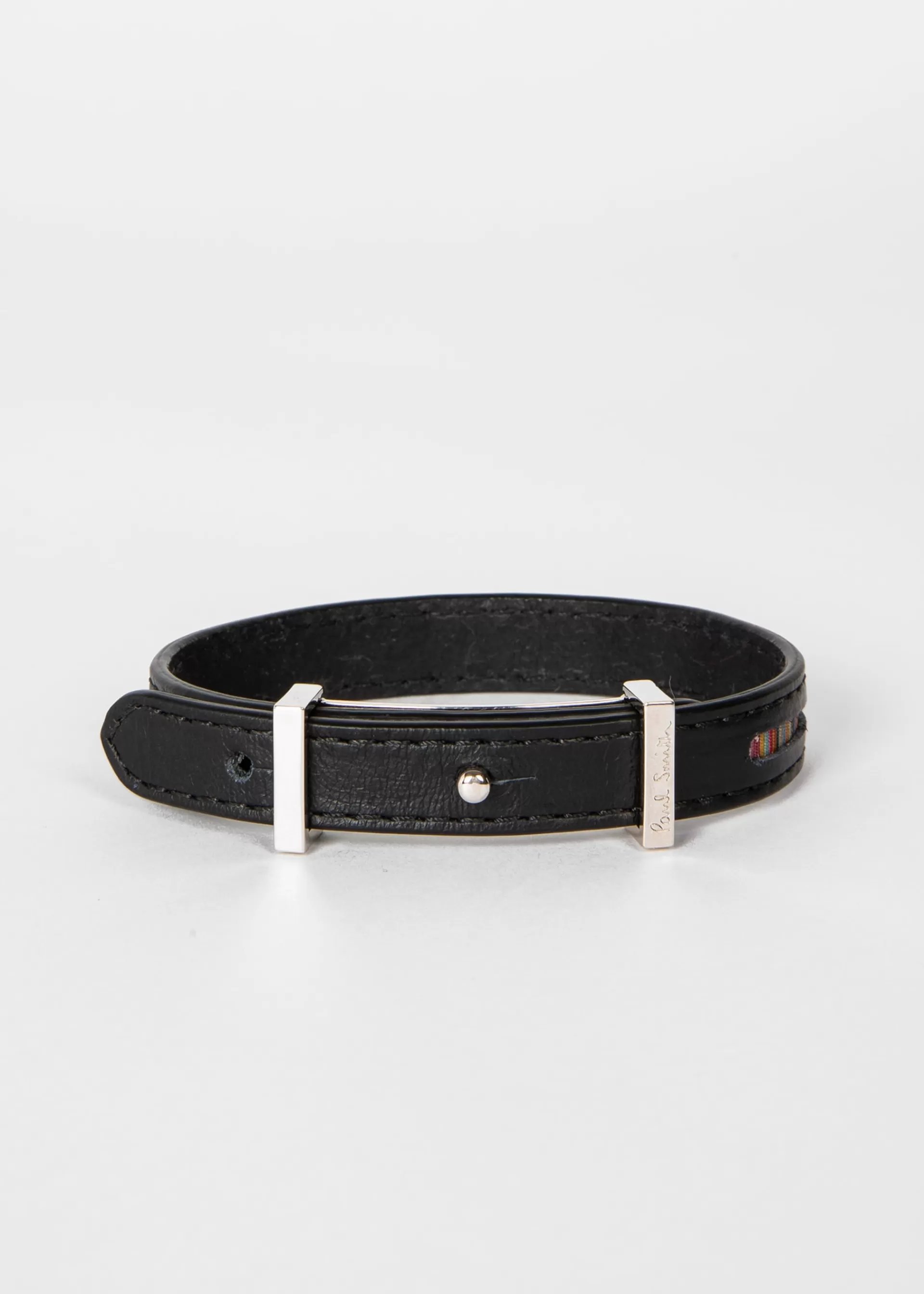 Leather 'Signature Stripe' Bracelet>Paul Smith Sale