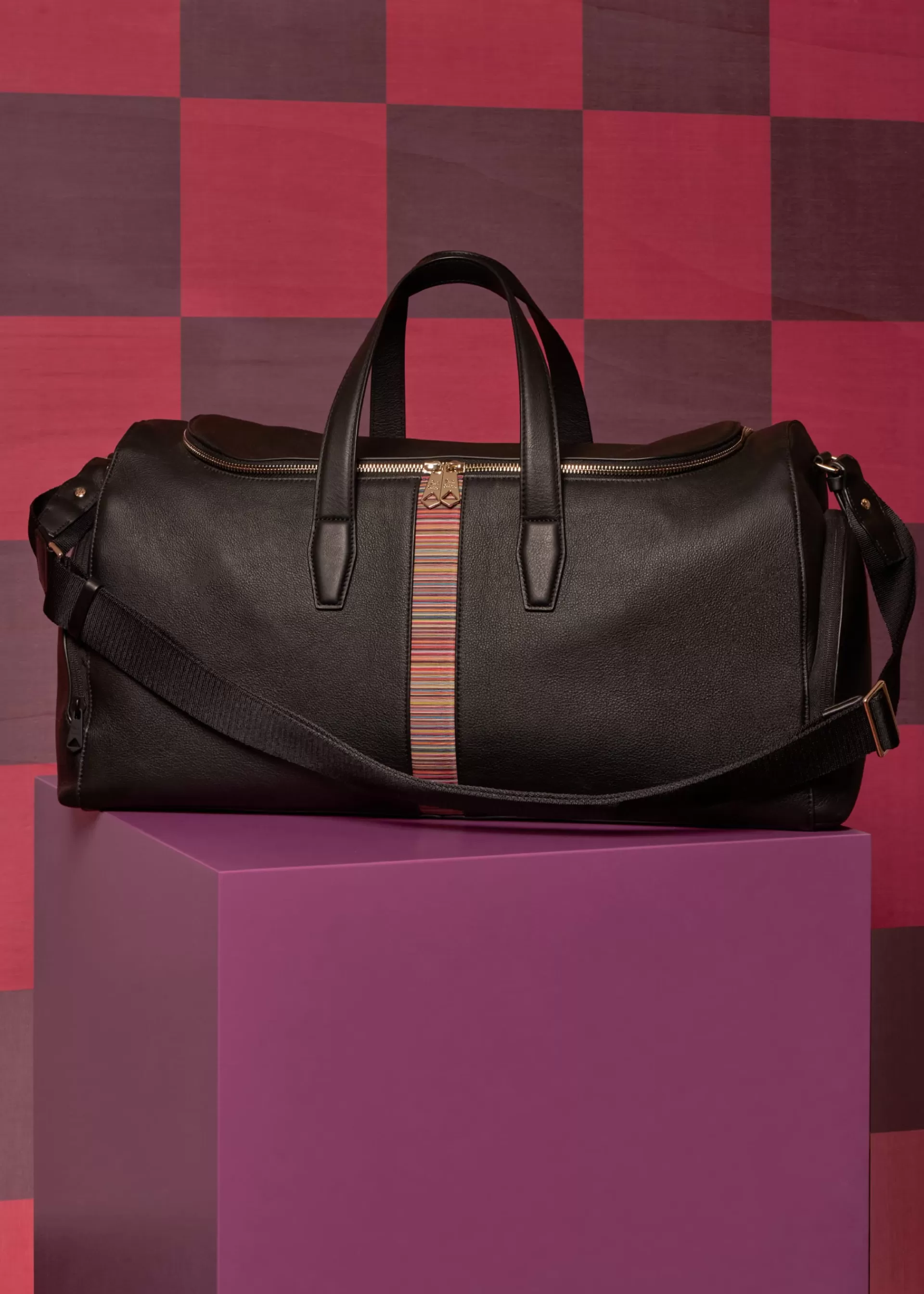 Leather 'Signature Stripe' Holdall Bag>Paul Smith Flash Sale