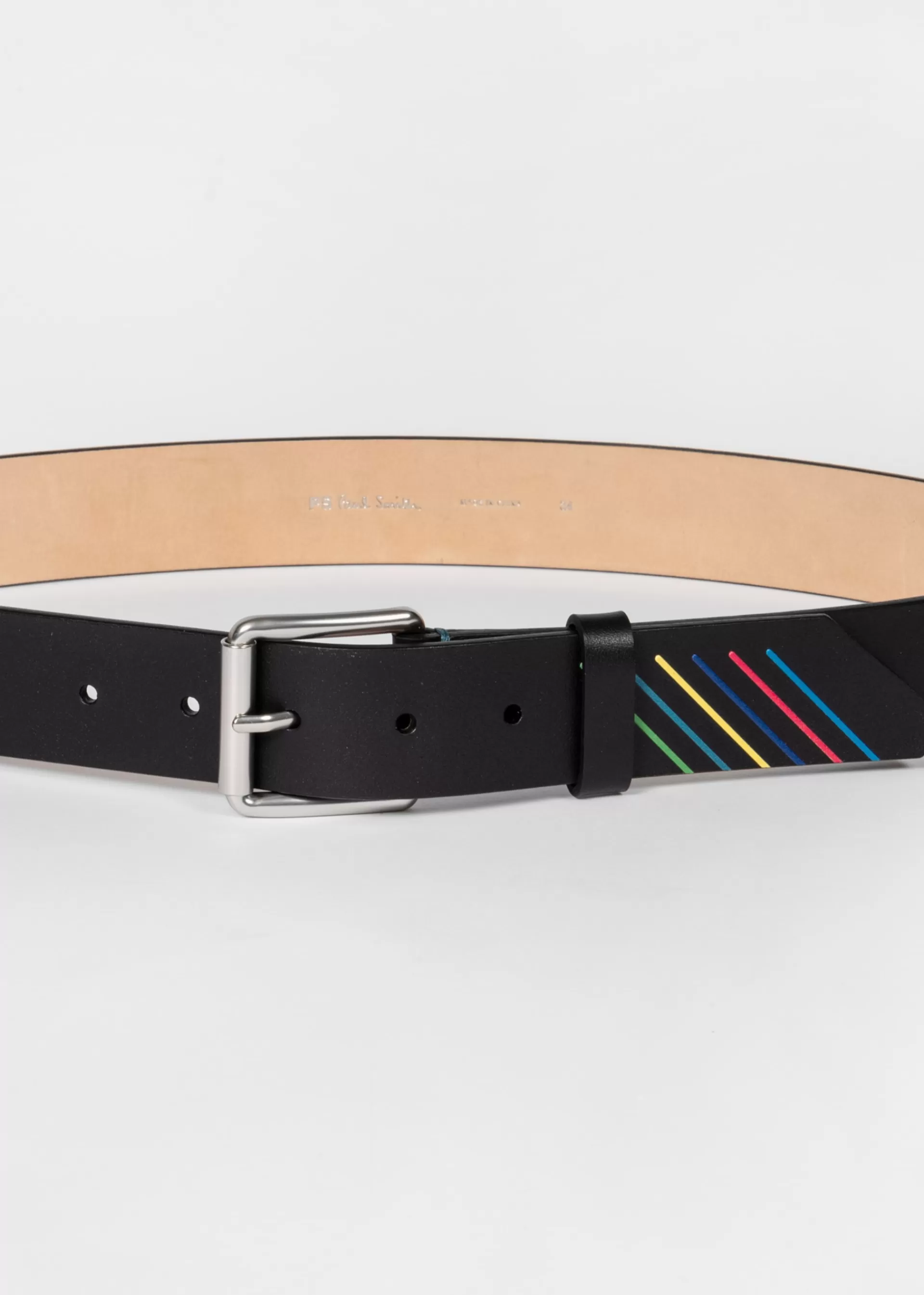 Leather 'Sports Stripe' Belt>Paul Smith Sale