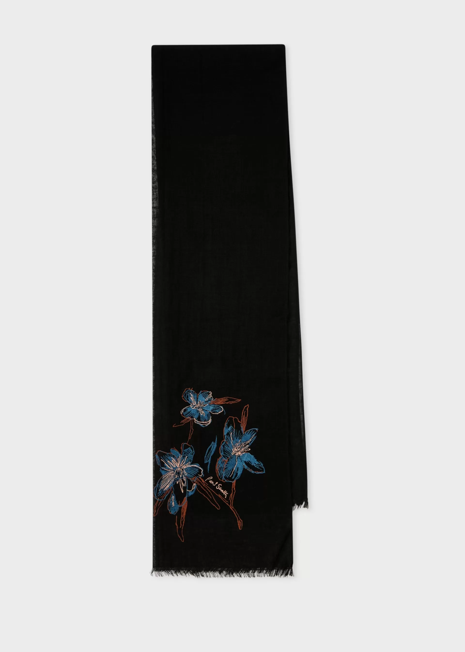 Magnolia Embroidered Scarf>Paul Smith Hot