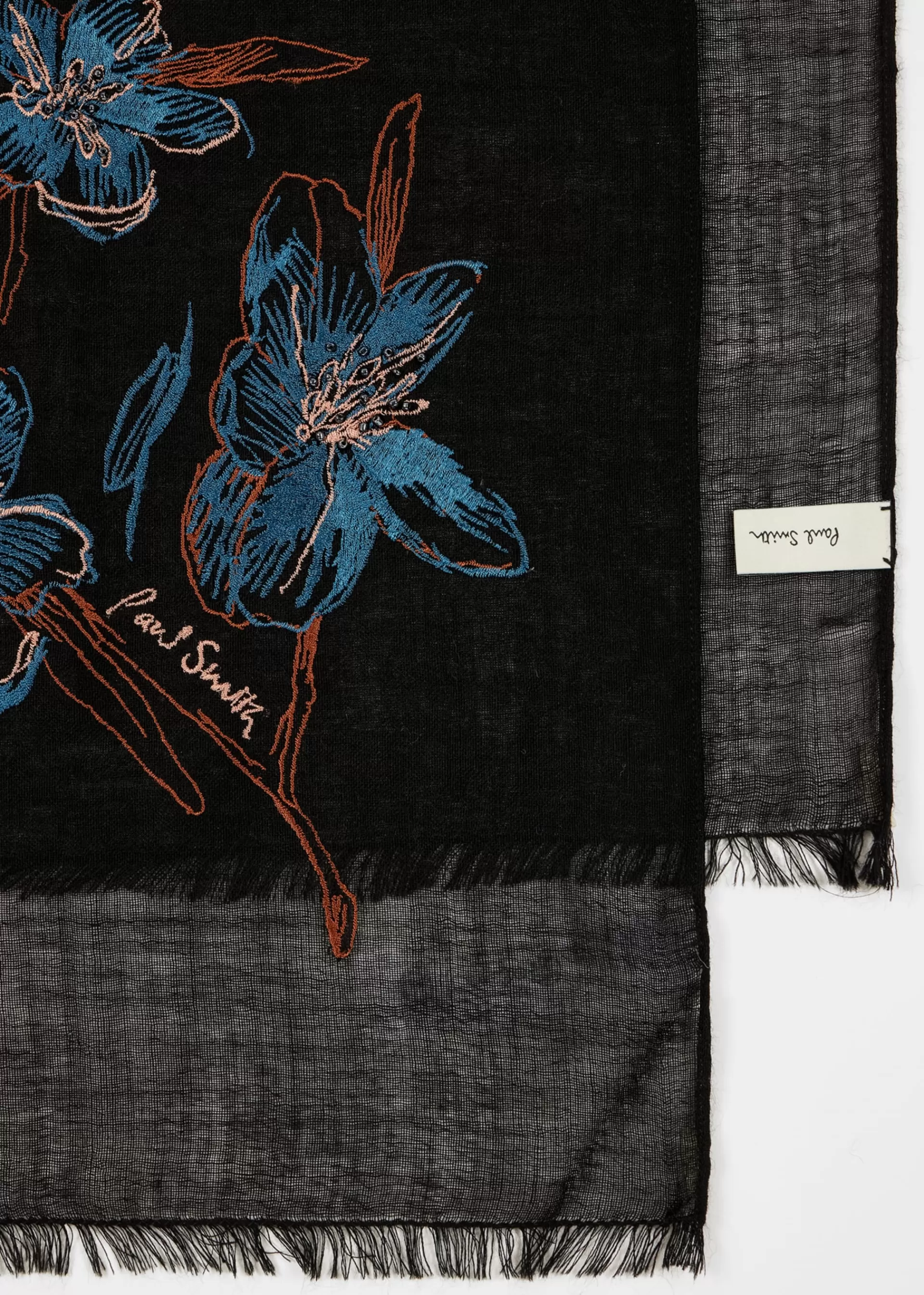 Magnolia Embroidered Scarf>Paul Smith Hot