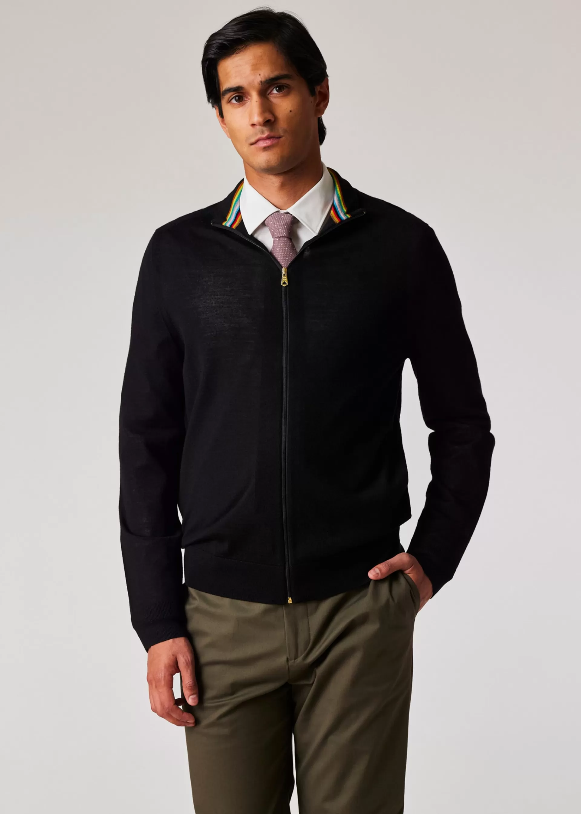 Merino Wool Full Zip Cardigan>Paul Smith Sale