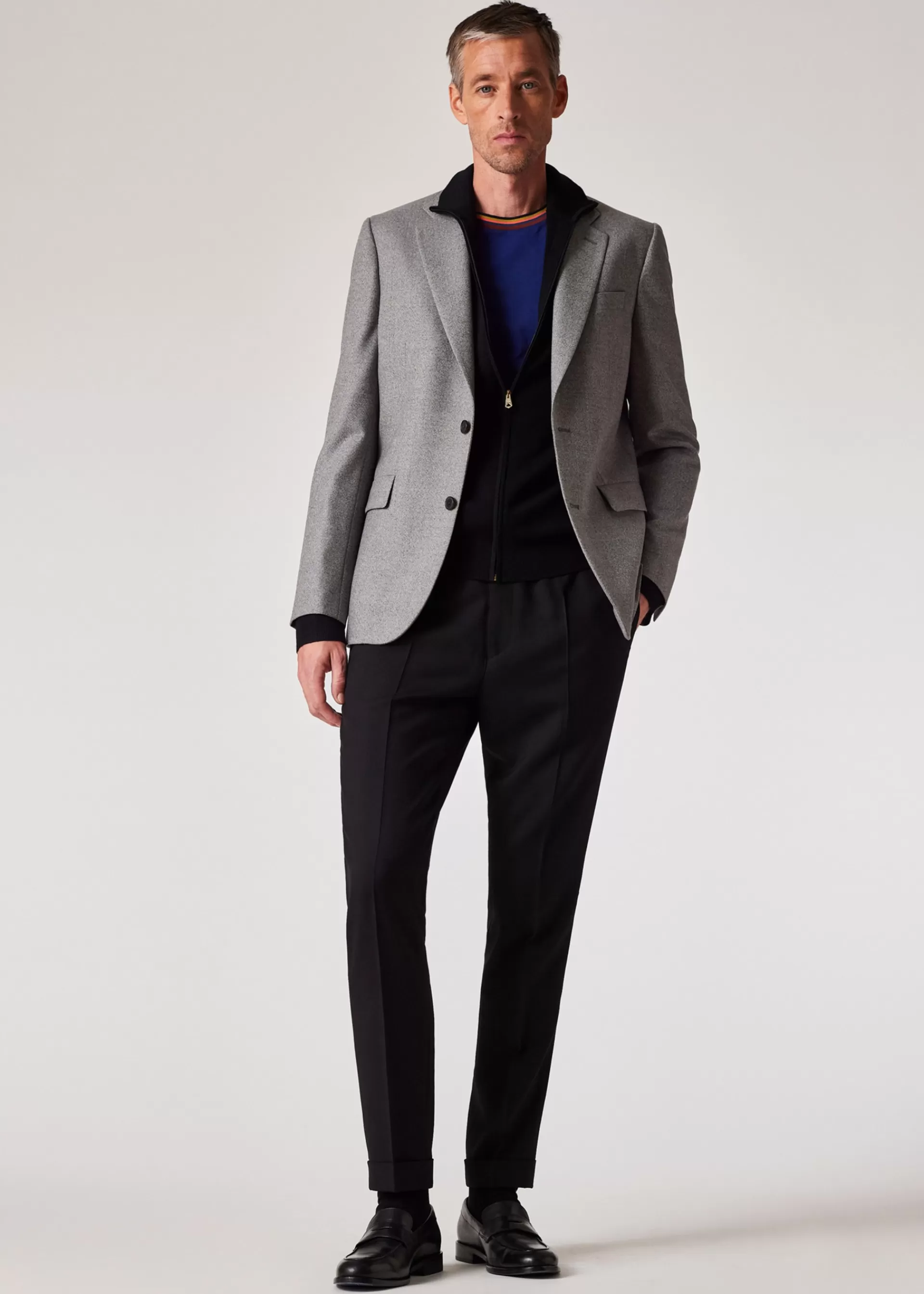Merino Wool Full-Zip Cardigan With 'Signature Stripe' Trim>Paul Smith Cheap