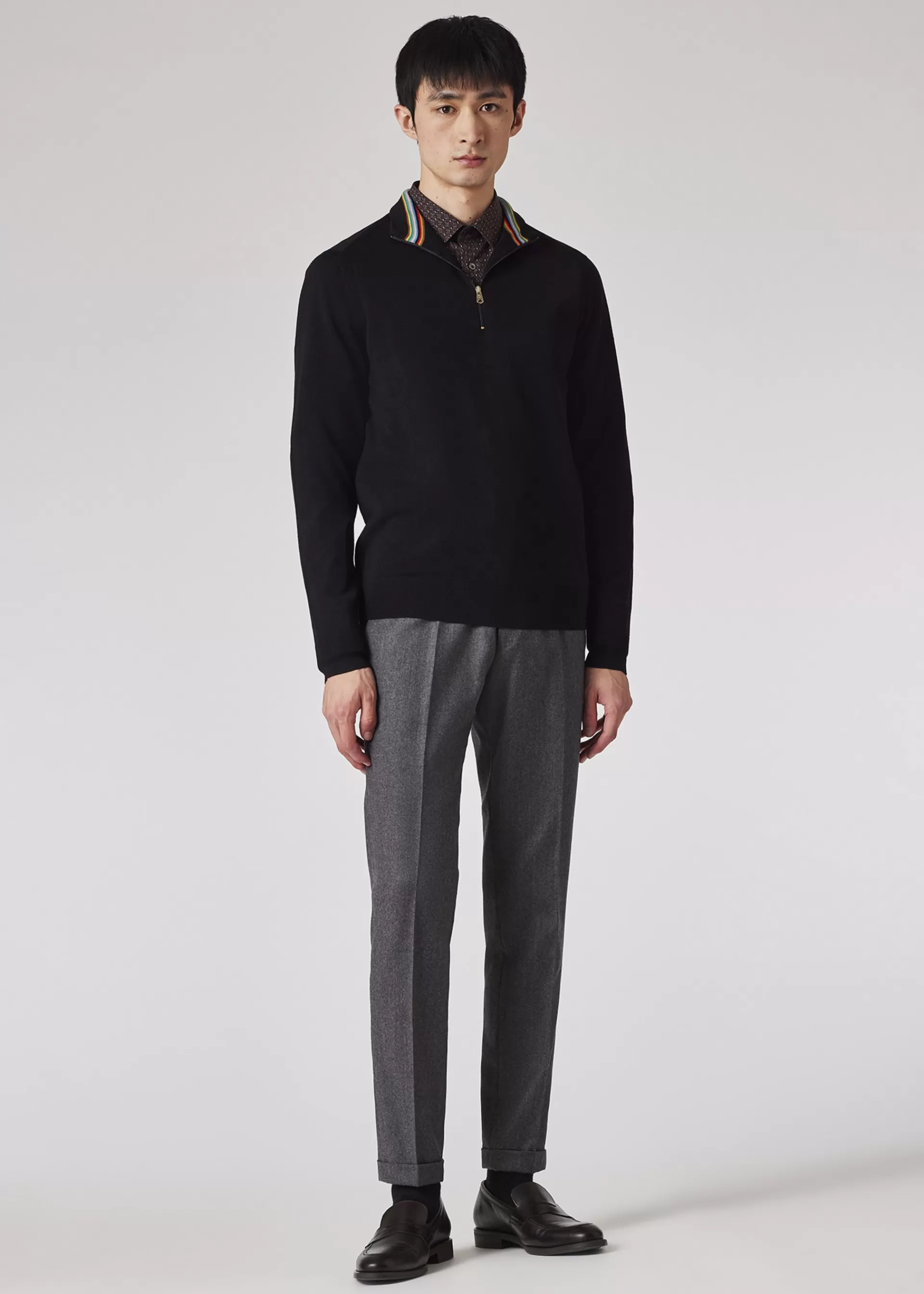 Merino Wool Half Zip Sweater>Paul Smith Discount