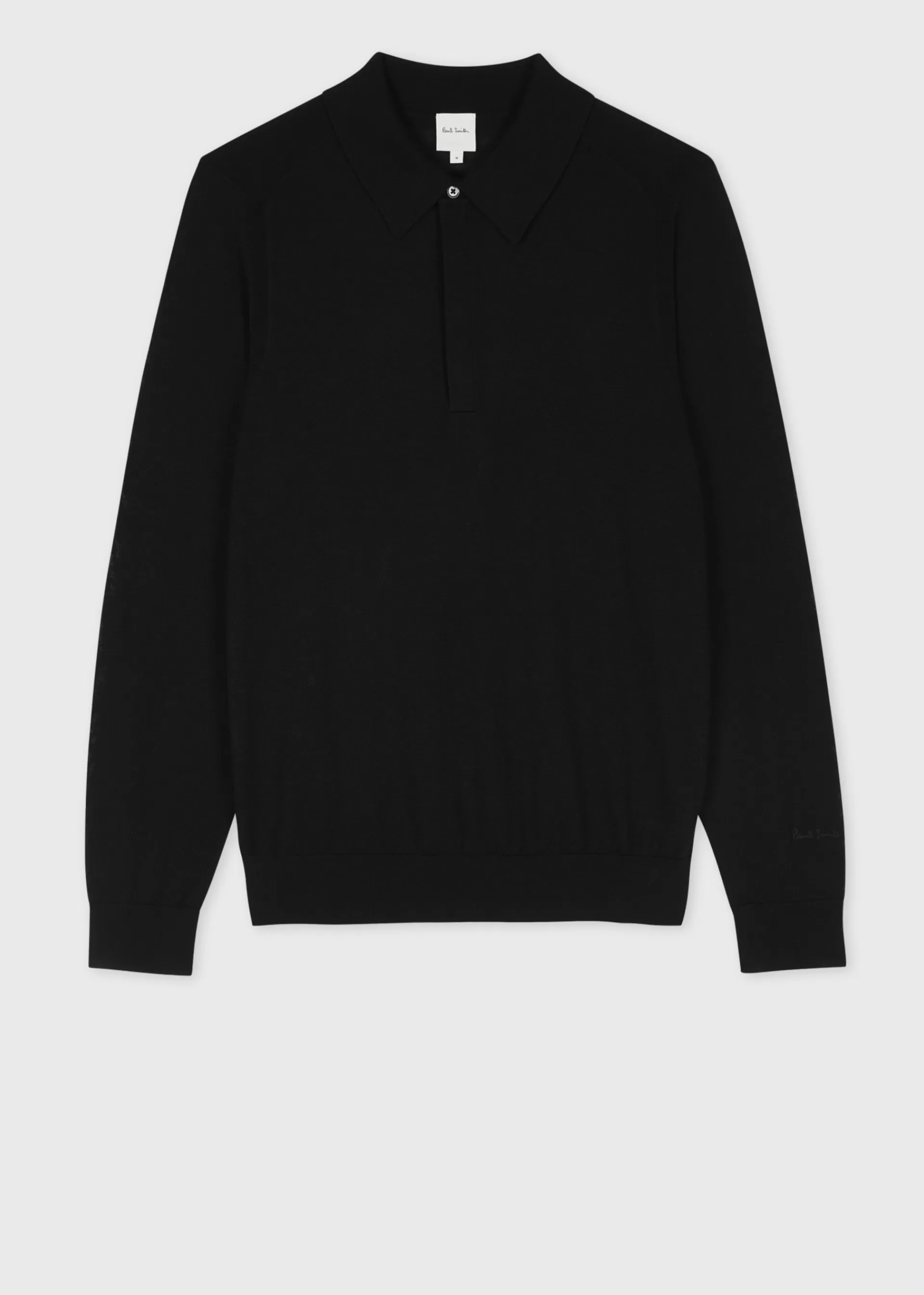 Merino Wool Long-Sleeve Polo Shirt>Paul Smith Store