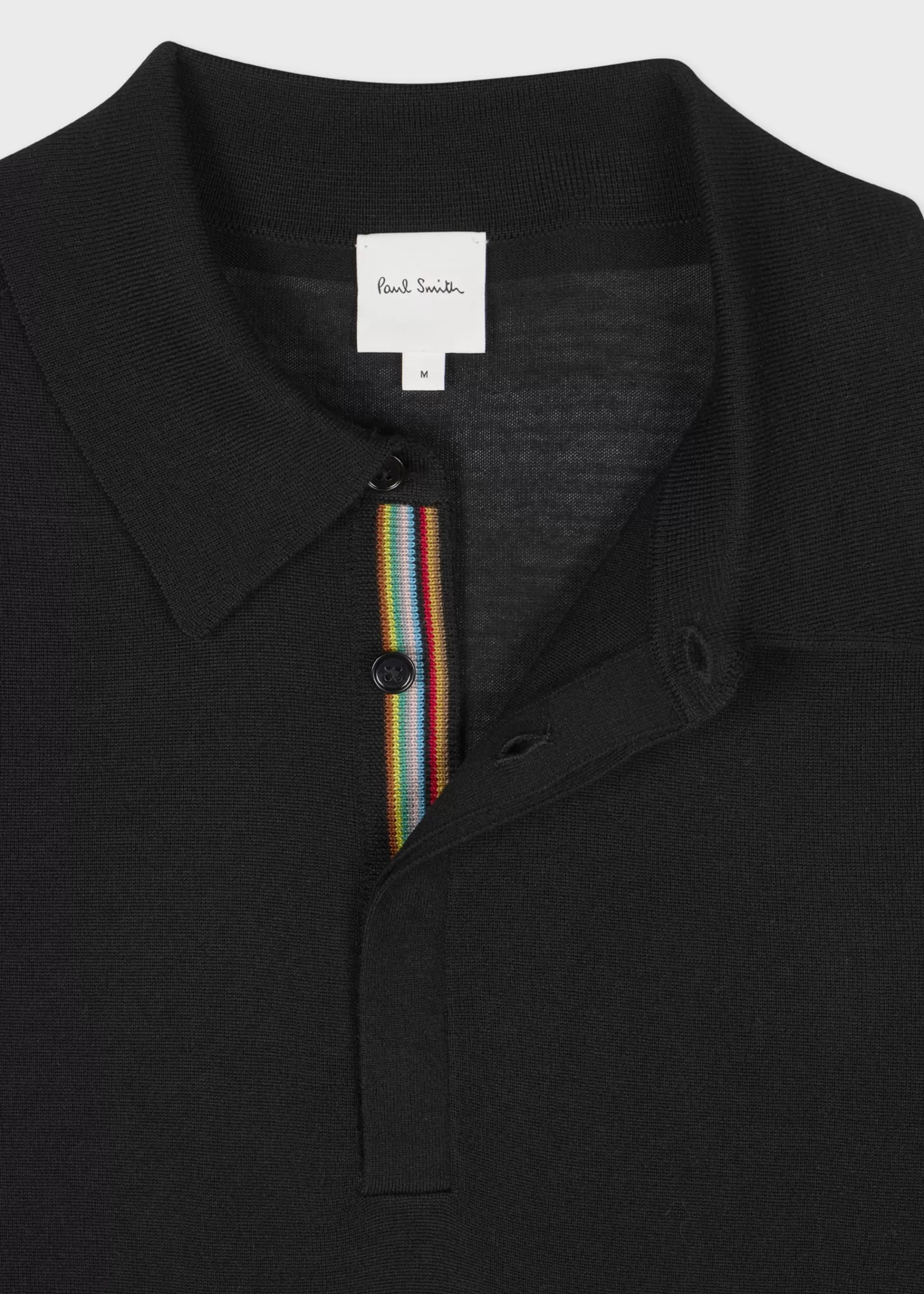 Merino Wool Long-Sleeve Polo Shirt>Paul Smith Store