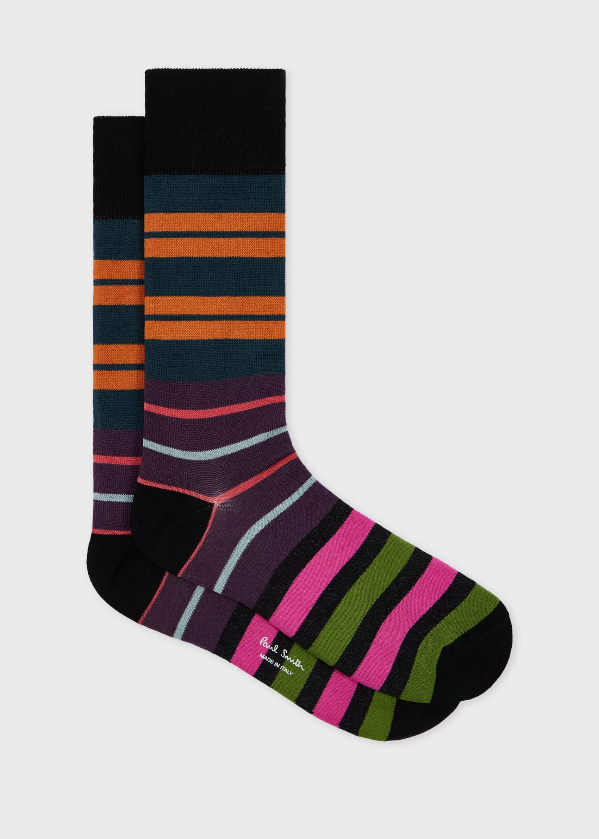 Mixed Block Stripe Socks>Paul Smith Clearance