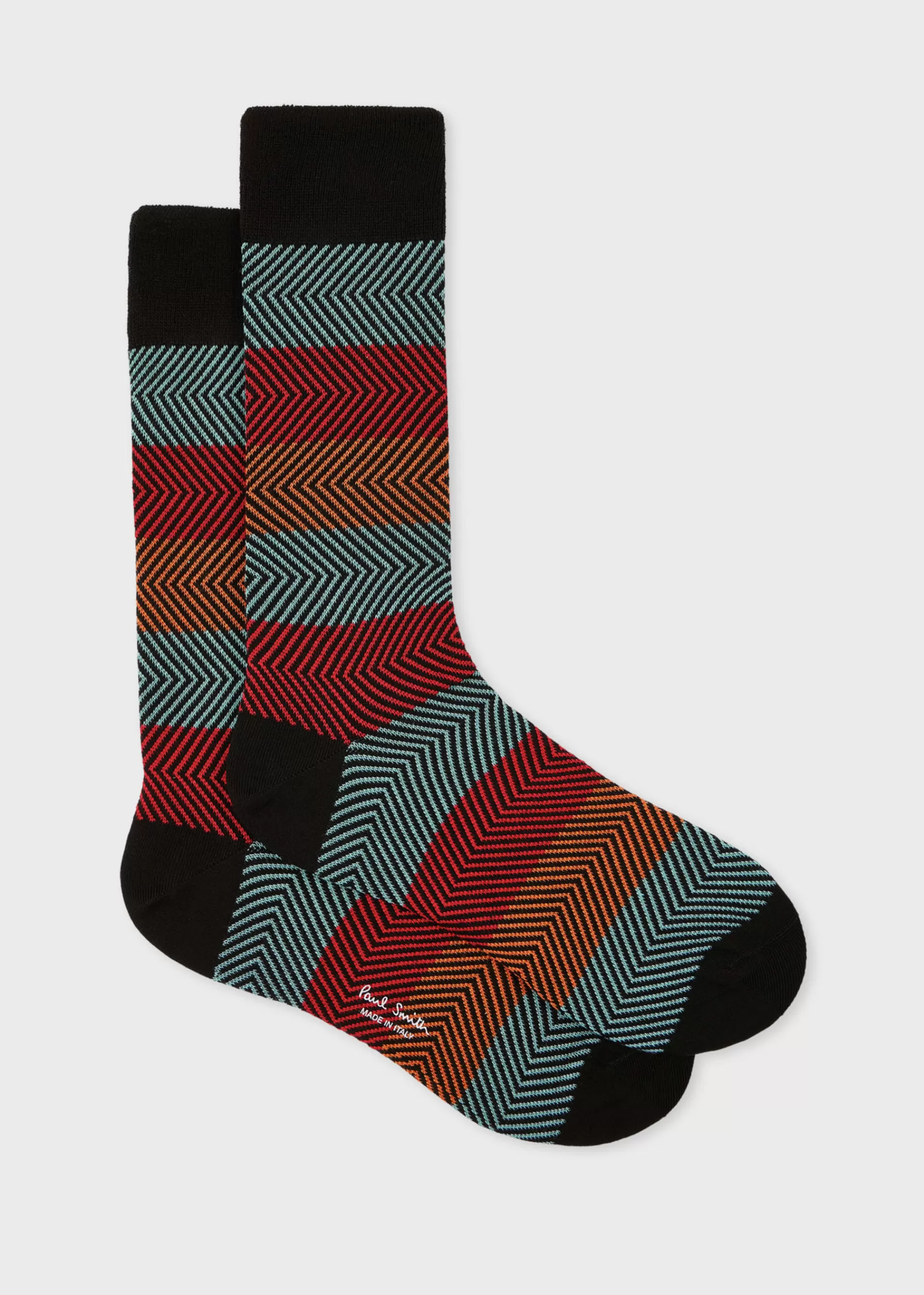 Multi Colour Zig Zag Stripe Socks>Paul Smith Clearance